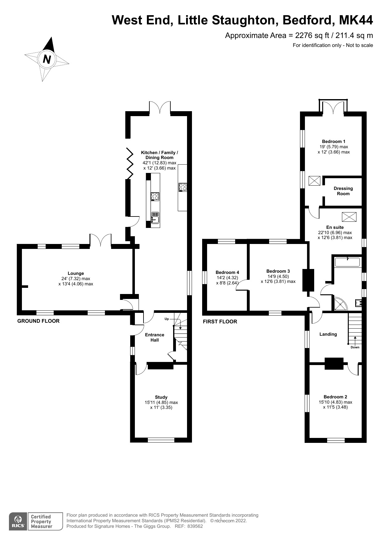 4 bed detached house for sale in West End, Bedford - Property Floorplan