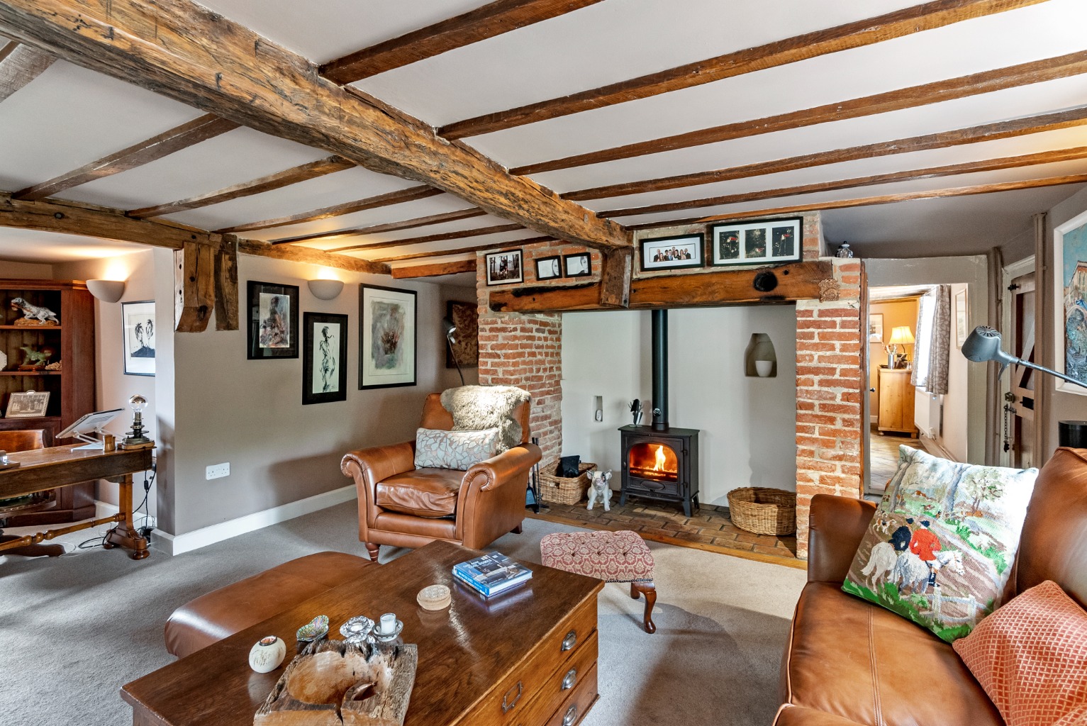 Situated in an idyllic spot overlooking the river in the pretty Cambridgeshire village of Alconbury Weston, this wonderfully characterful home offers a superb and rarely seen blend of modern day living with all the charm and features of a time long since past.
