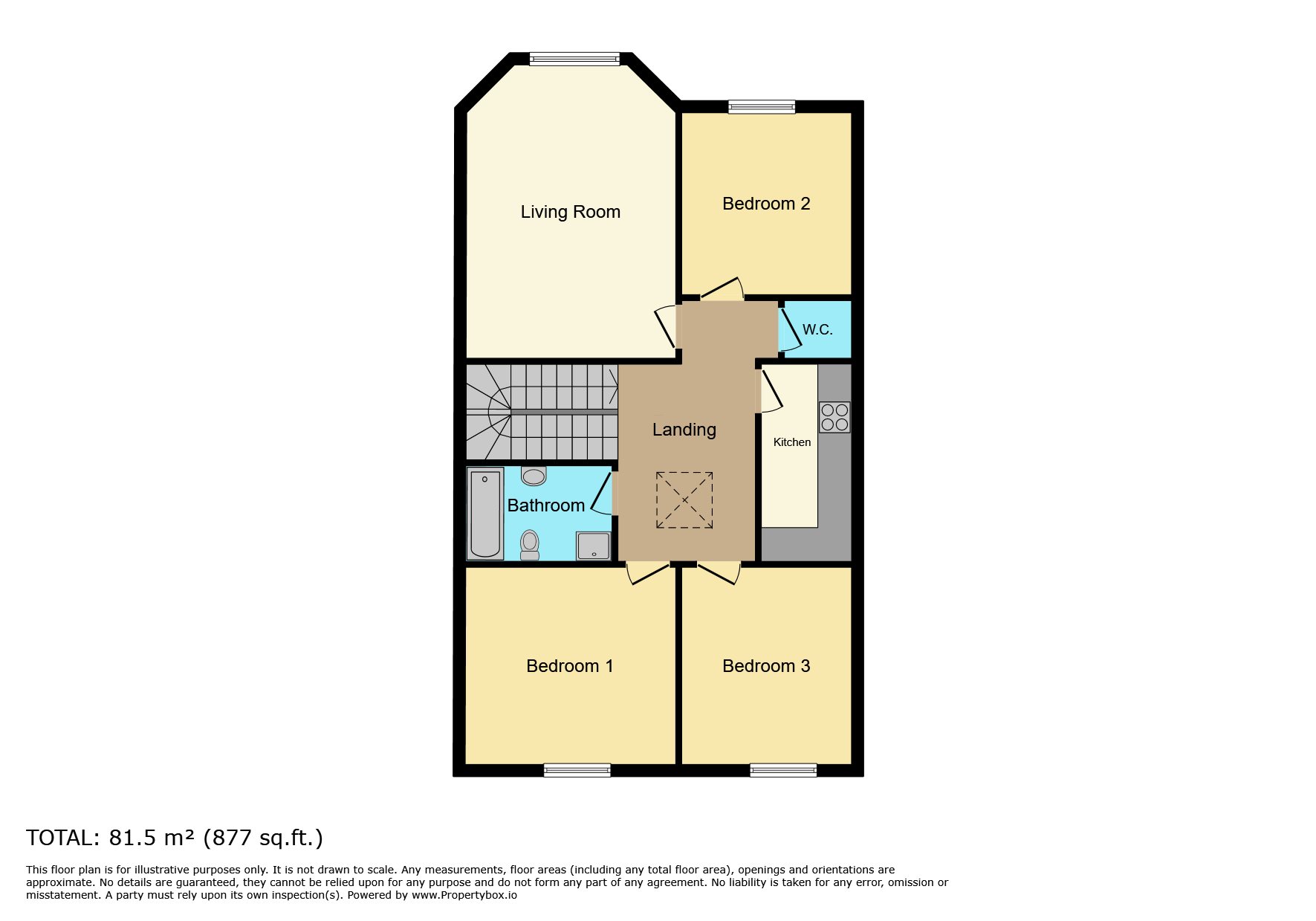 3 bed flat to rent in Manilla Road, Clifton - Property Floorplan