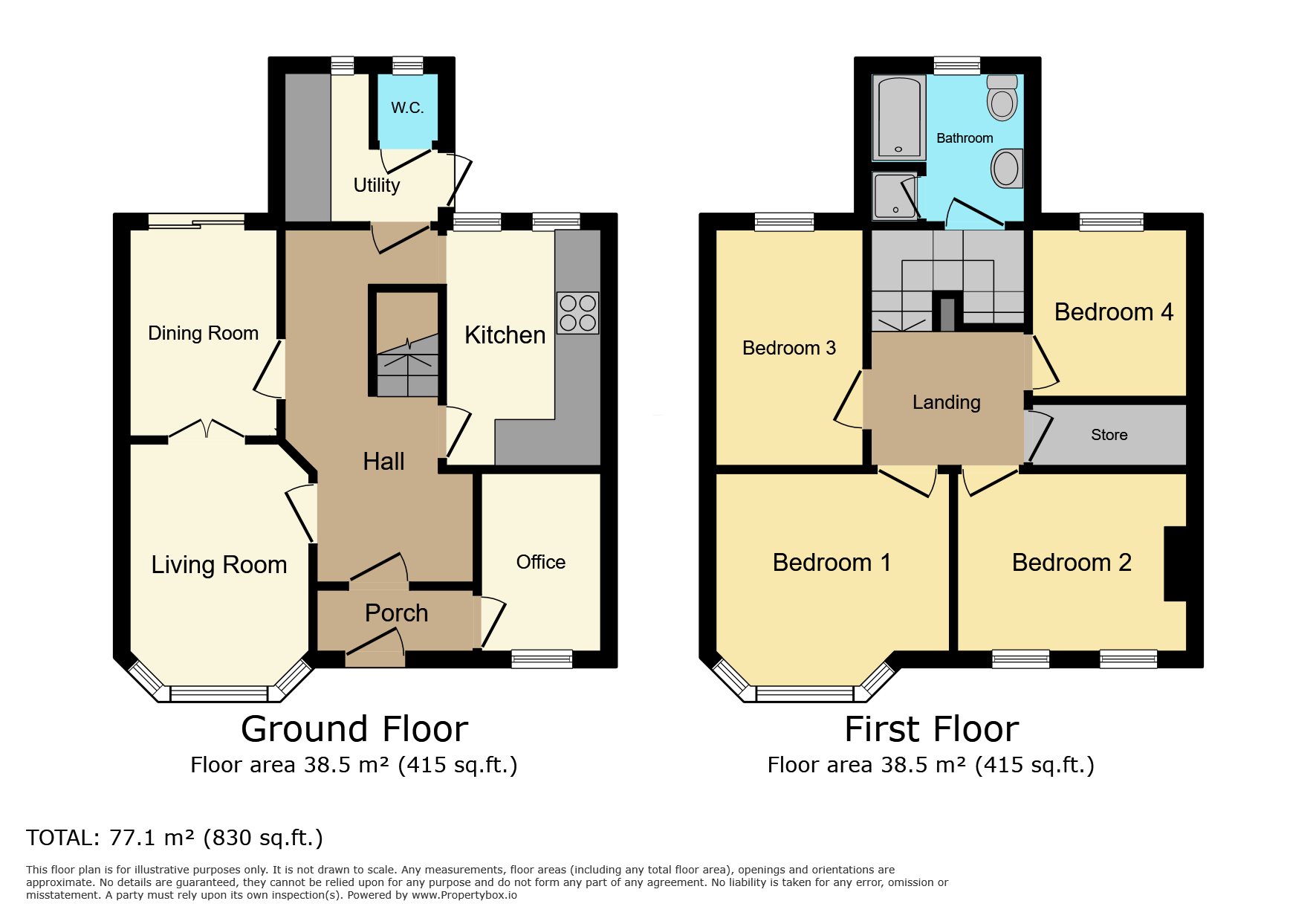 4 bed house to rent in Glebe Road, St George - Property Floorplan