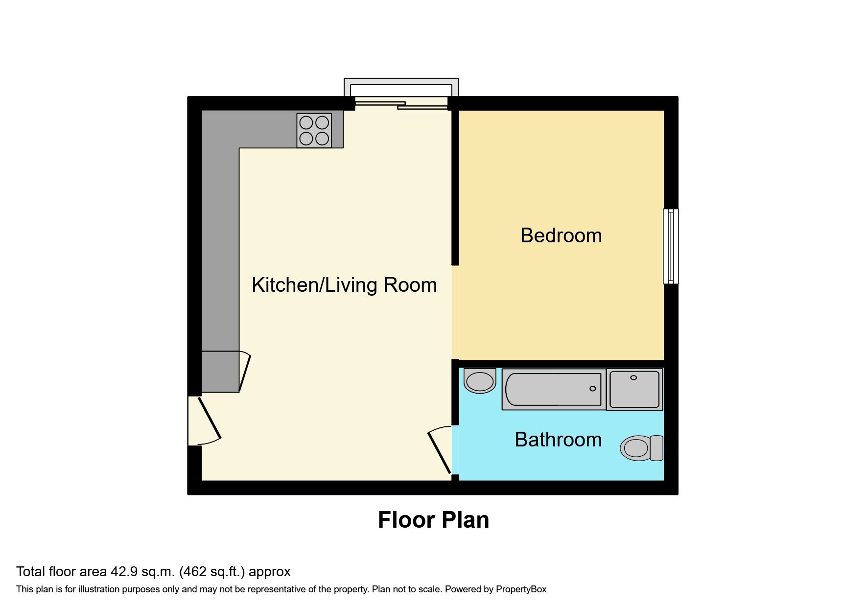 Studio flat to rent in Cotham Lawn Road, Cotham - Property Floorplan