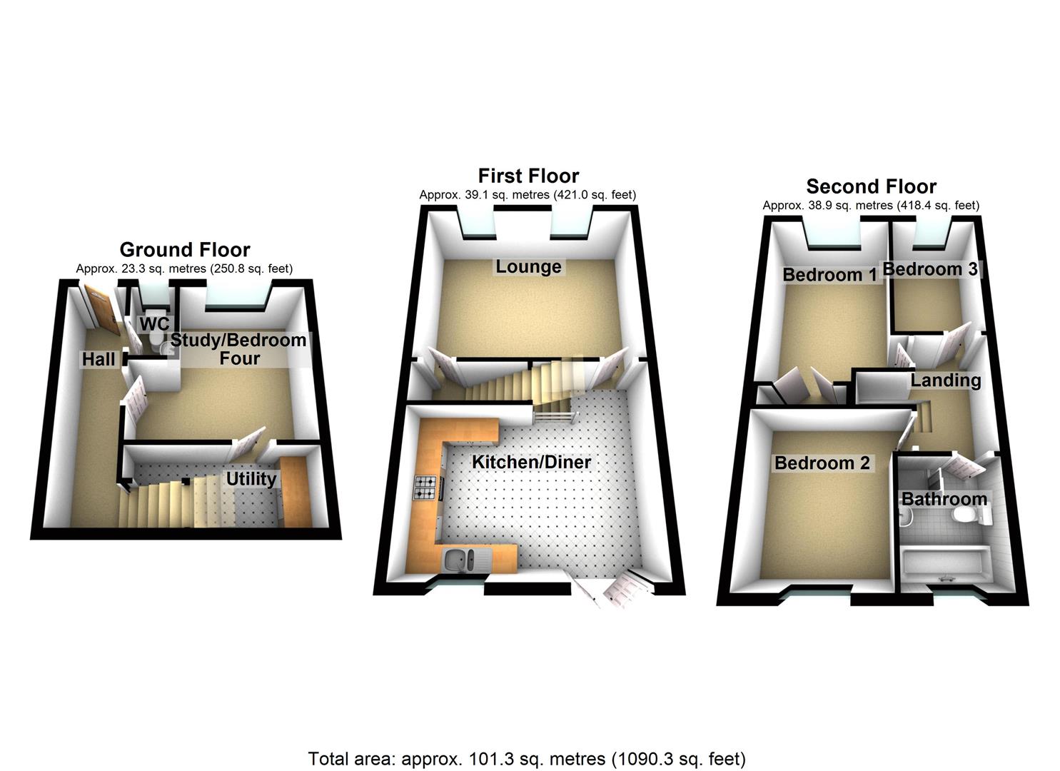 4 bed town house for sale in Featherbed Close, Greetland, Halifax (ref ...