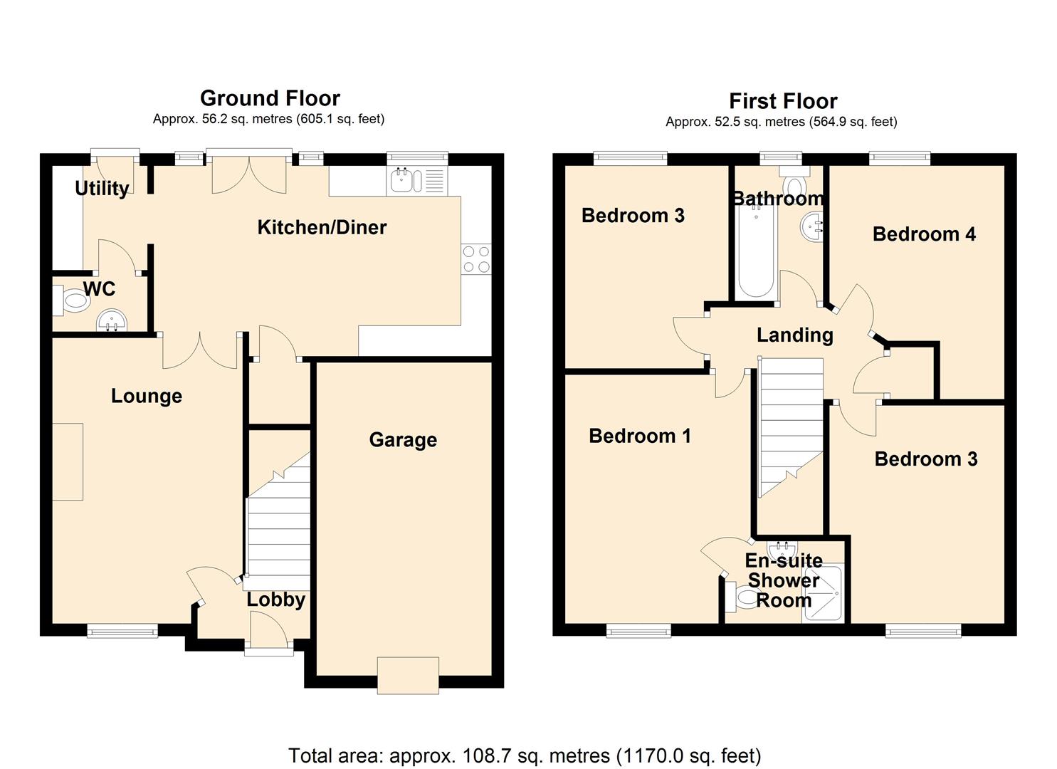 4 bed detached house for sale in Old Mill Dam Lane, Bradford - Property floorplan