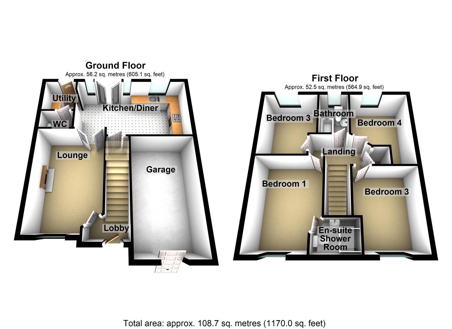 4 bed detached house for sale in Old Mill Dam Lane, Bradford - Property floorplan
