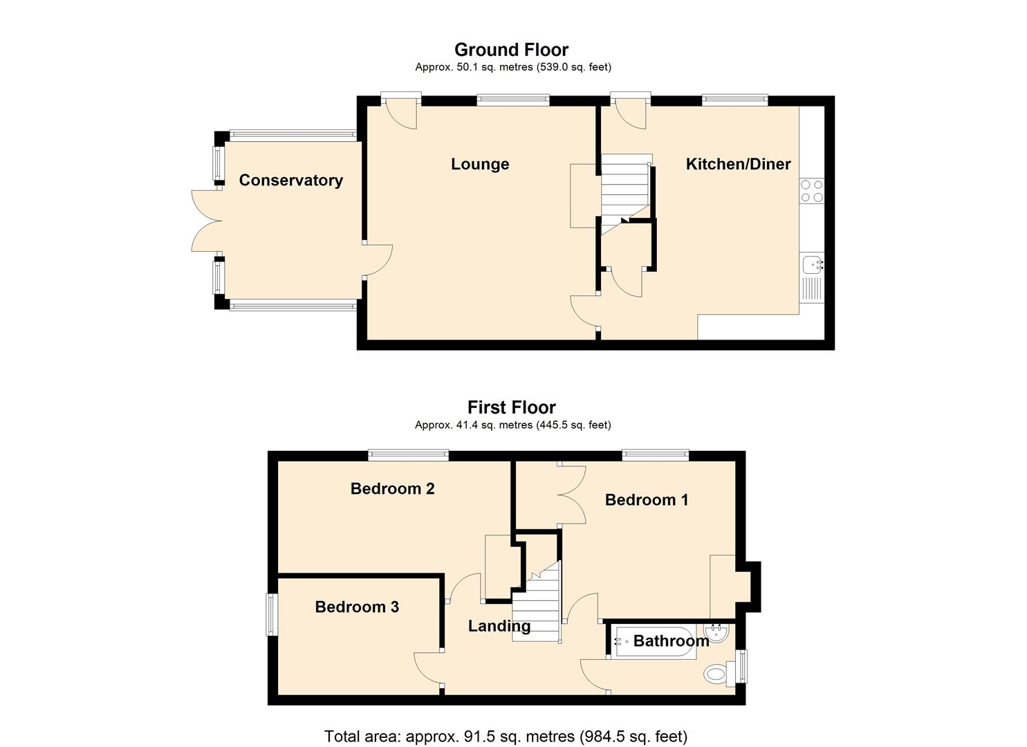 3 bed semi-detached house for sale in Rochdale Road, Halifax - Property floorplan