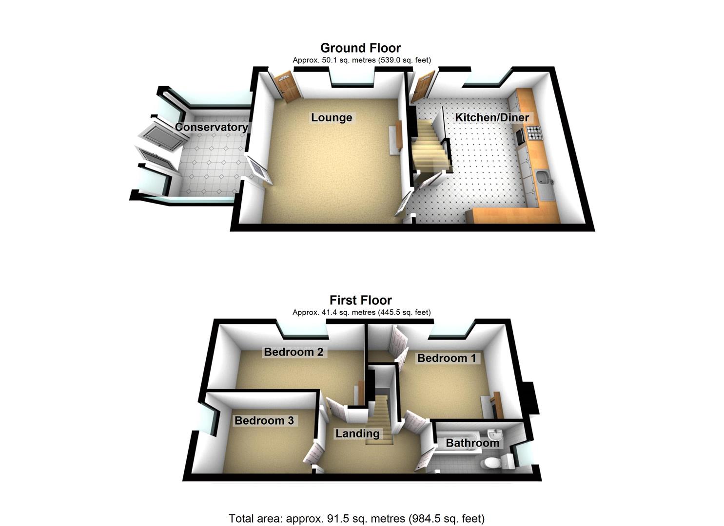 3 bed semi-detached house for sale in Rochdale Road, Halifax - Property floorplan
