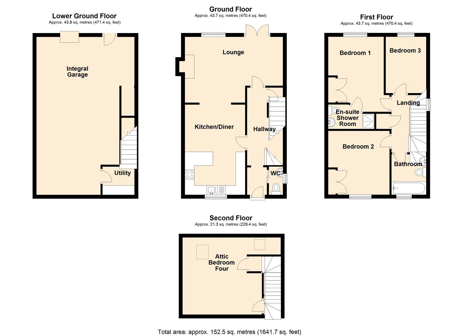 4 bed semi-detached house for sale in Hoults Lane, Halifax - Property Floorplan