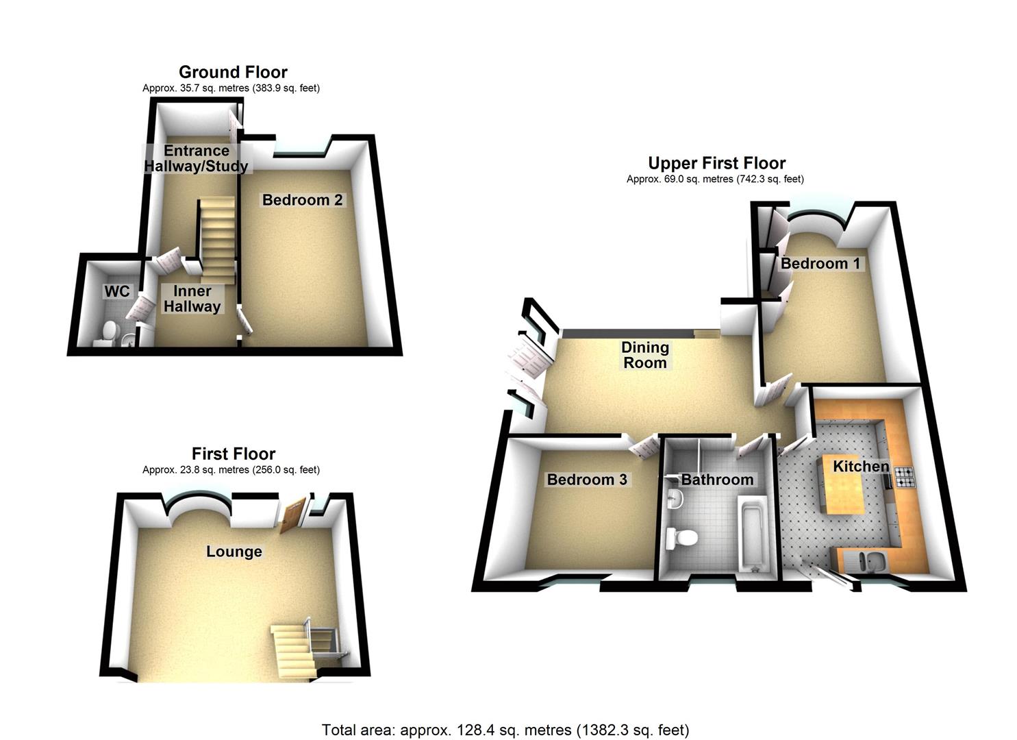 3 bed detached house for sale in High Meadows, Halifax - Property Floorplan