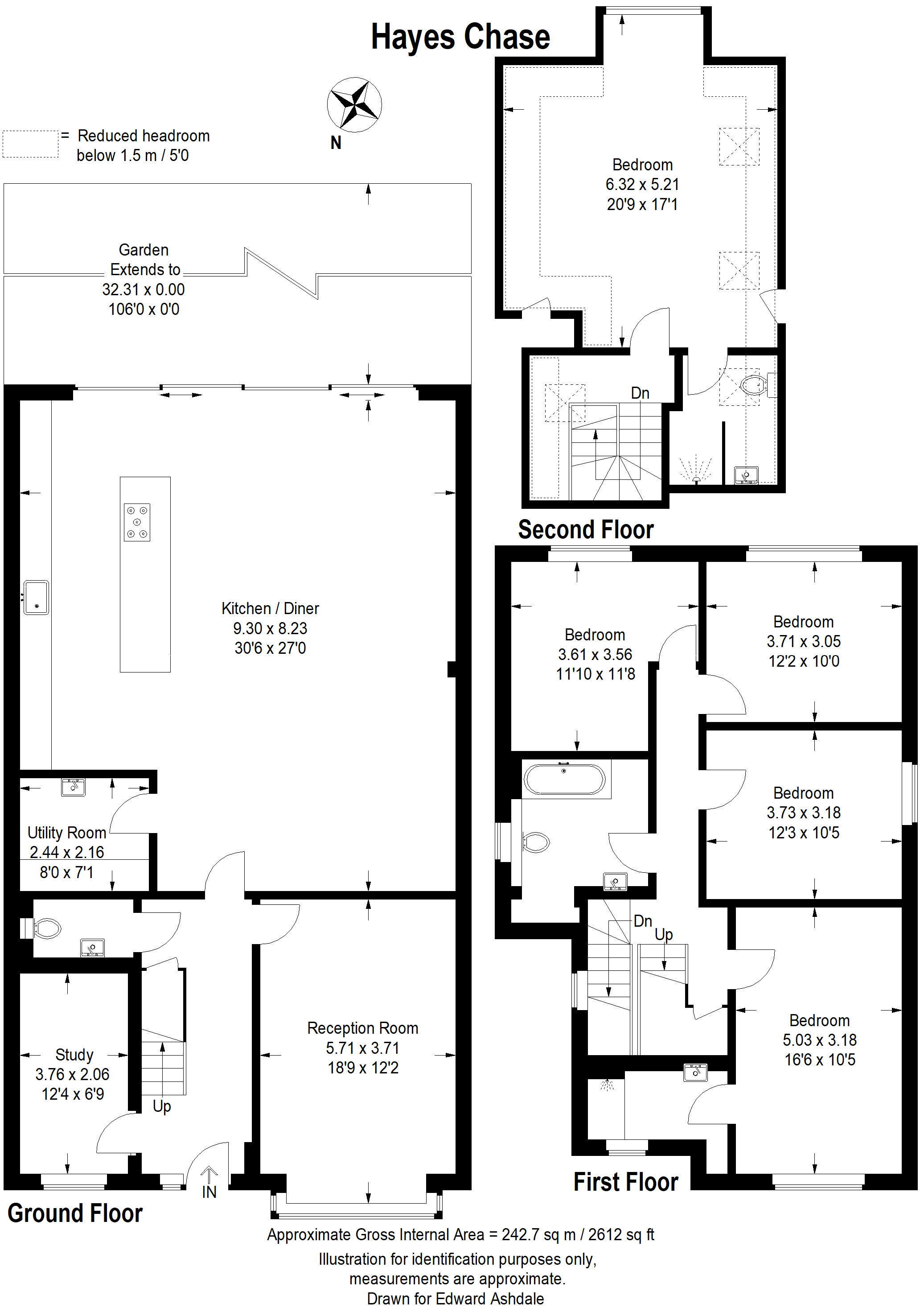 5 bed detached house for sale in Hayes Chase, West wickham - Property floorplan