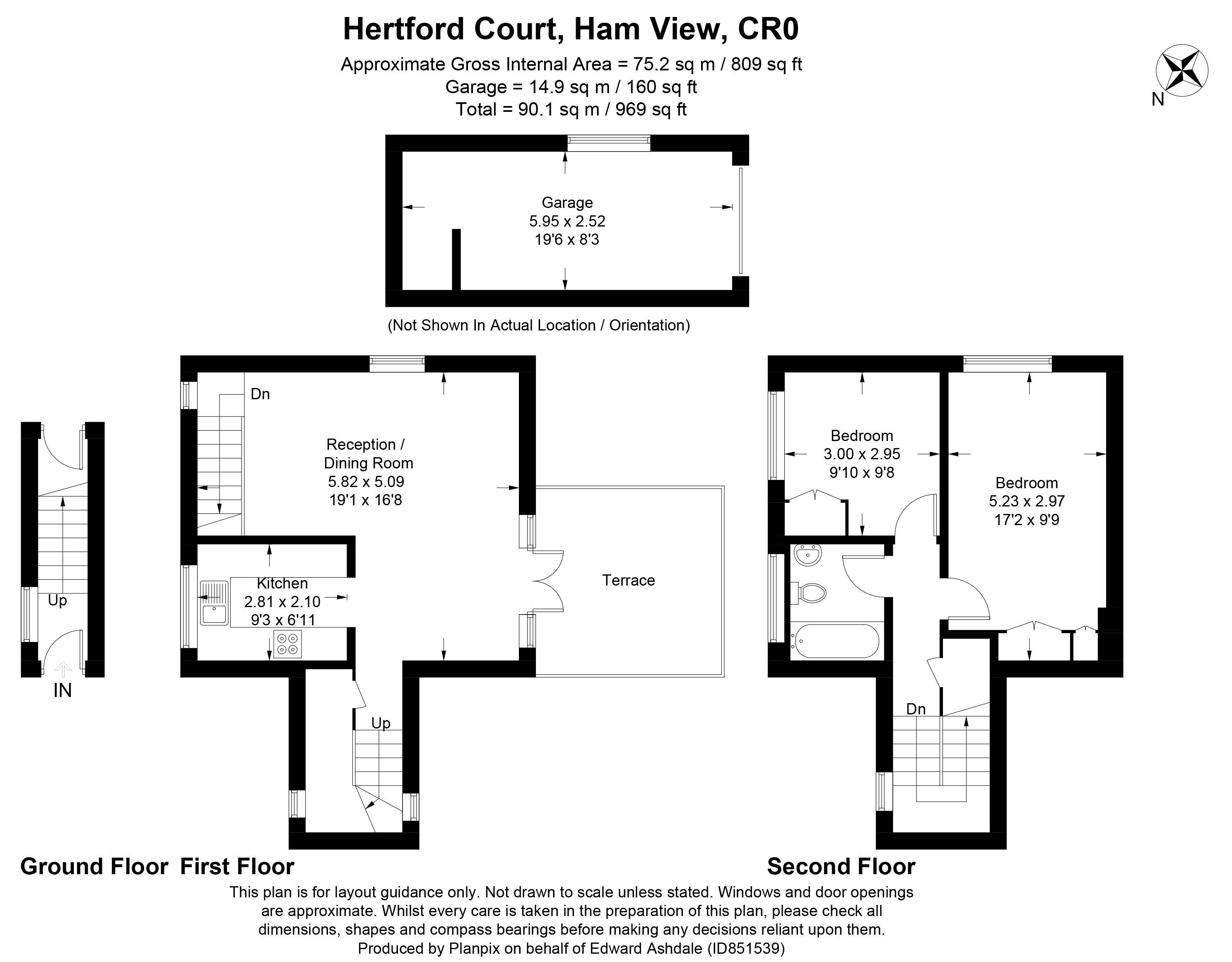 2 bed link detached house for sale in Ham View, Croydon - Property floorplan