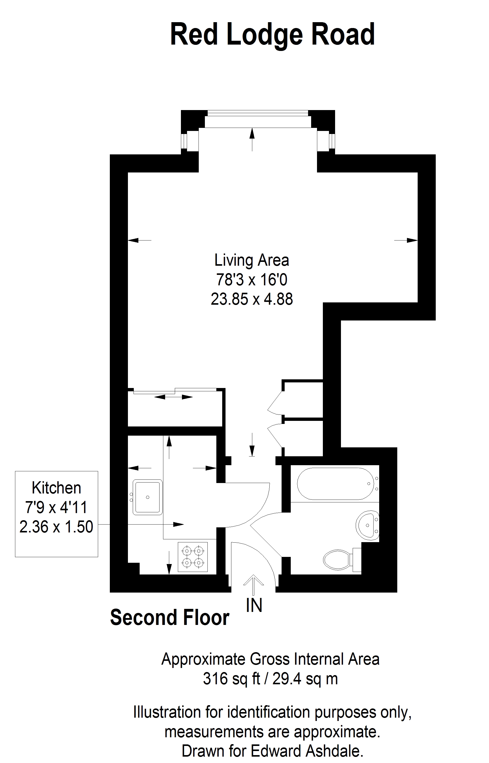 1 bed retirement property for sale in Red Lodge Road, West wickham - Property floorplan
