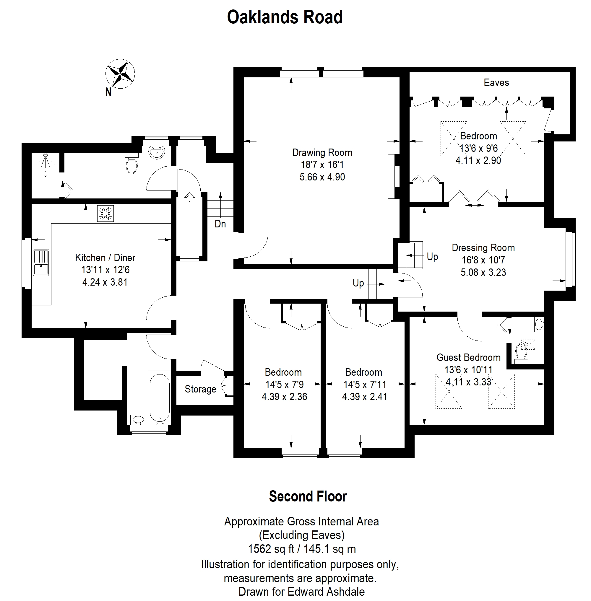 3 bed penthouse for sale in Oaklands Road, Bromley - Property floorplan