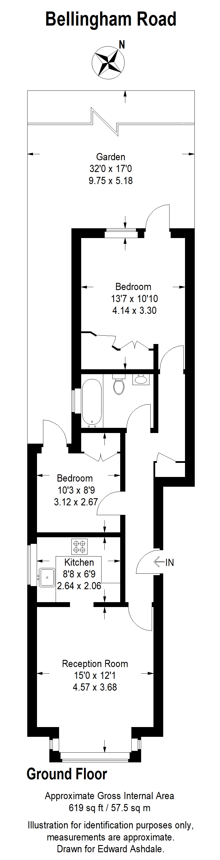 2 bed apartment for sale - Property floorplan