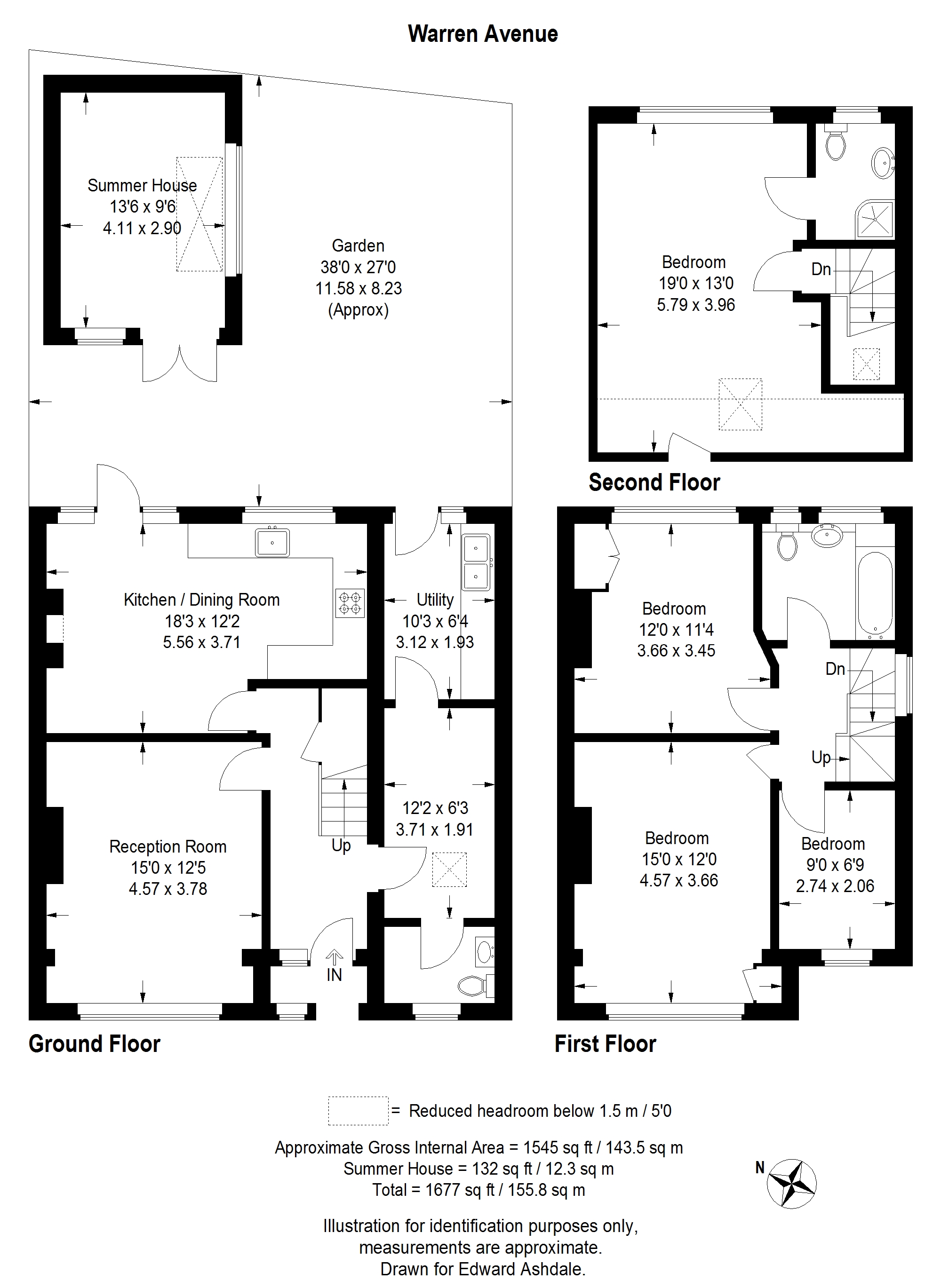 4 bed semi-detached house for sale in Warren Avenue, Bromley - Property floorplan