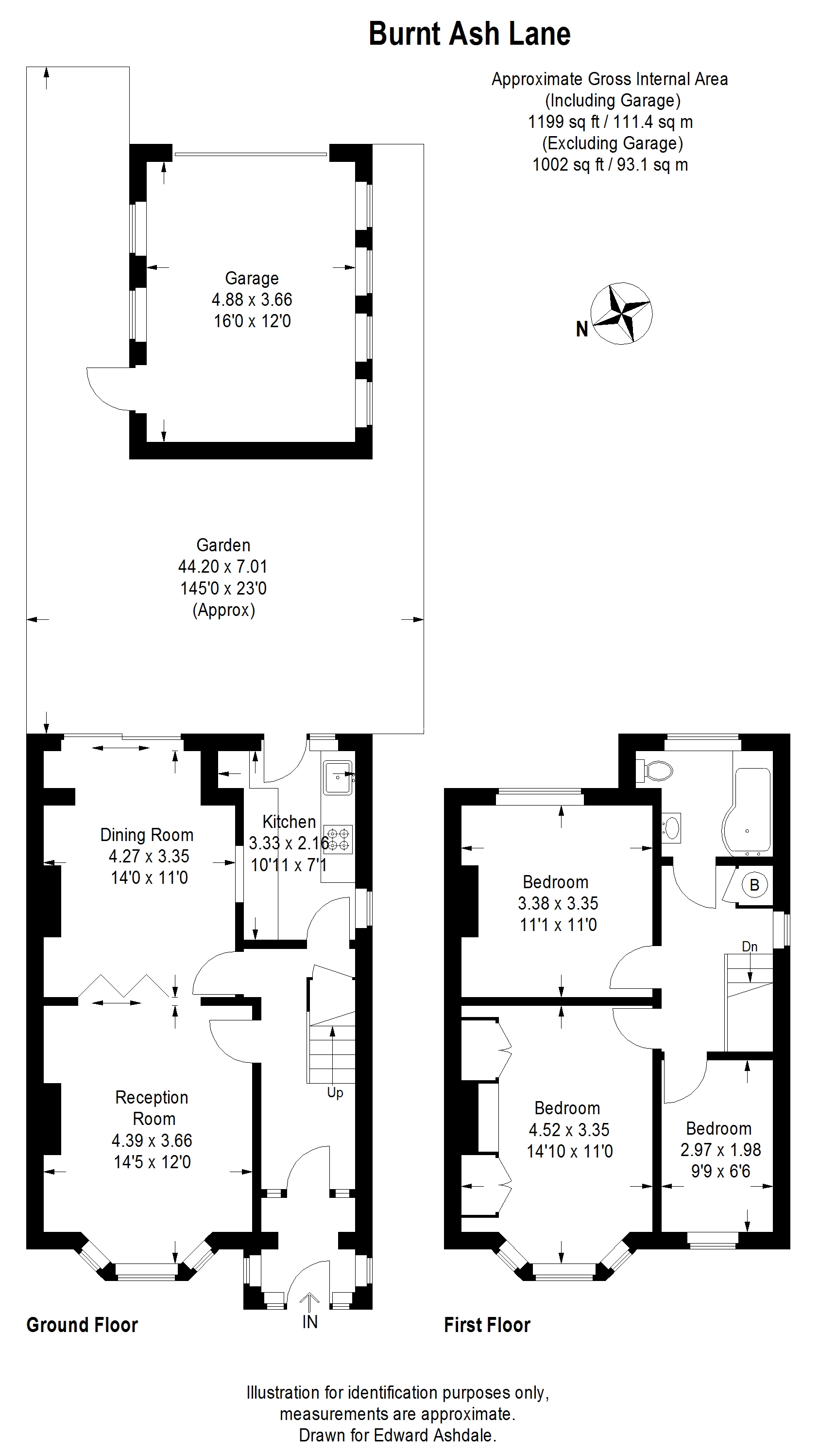 3 bed semi-detached house for sale in Burnt Ash Lane, Bromley - Property floorplan