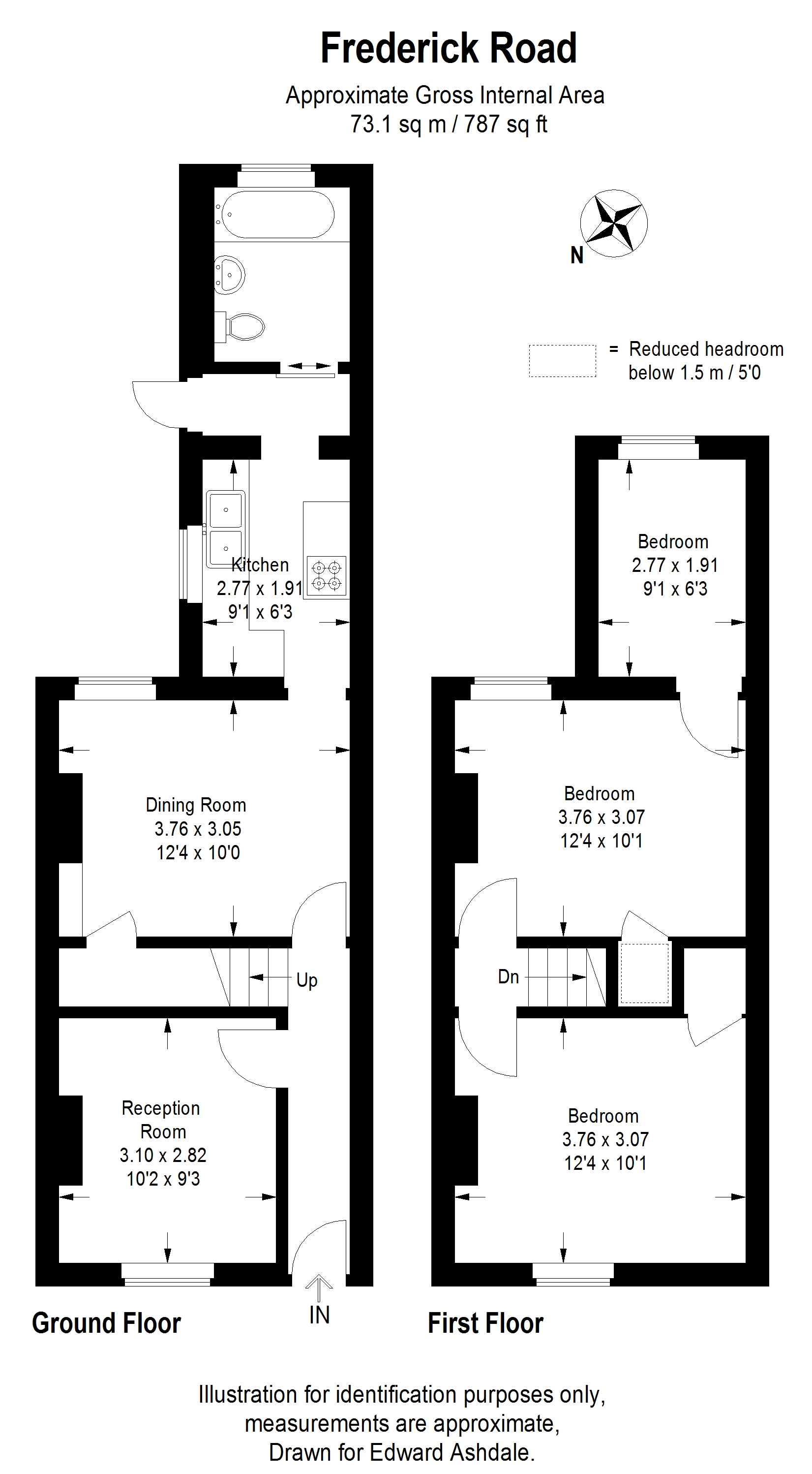 3 bed terraced house for sale in Frederick Road, Gillingham - Property floorplan