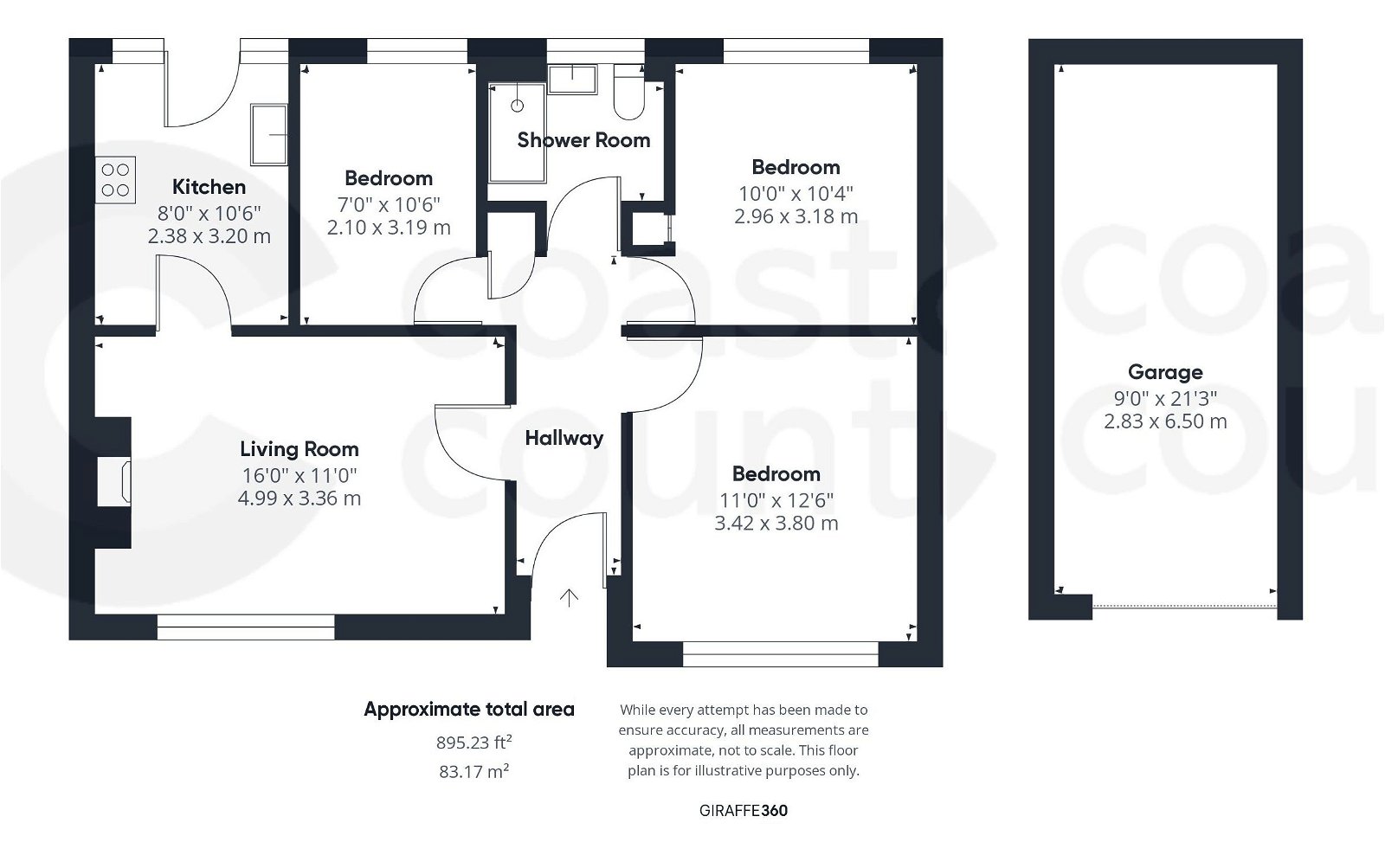 3 bed bungalow for sale in Barton Drive, Newton Abbot - Property floorplan