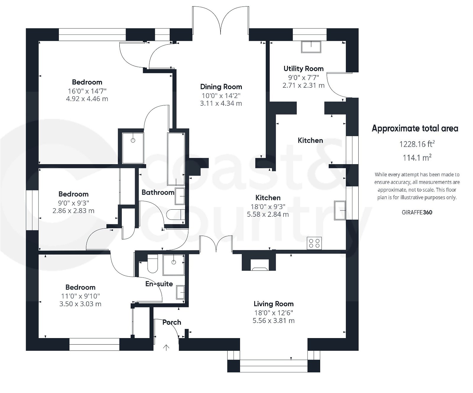 3 bed bungalow for sale in Tor Gardens, Newton Abbot - Property floorplan