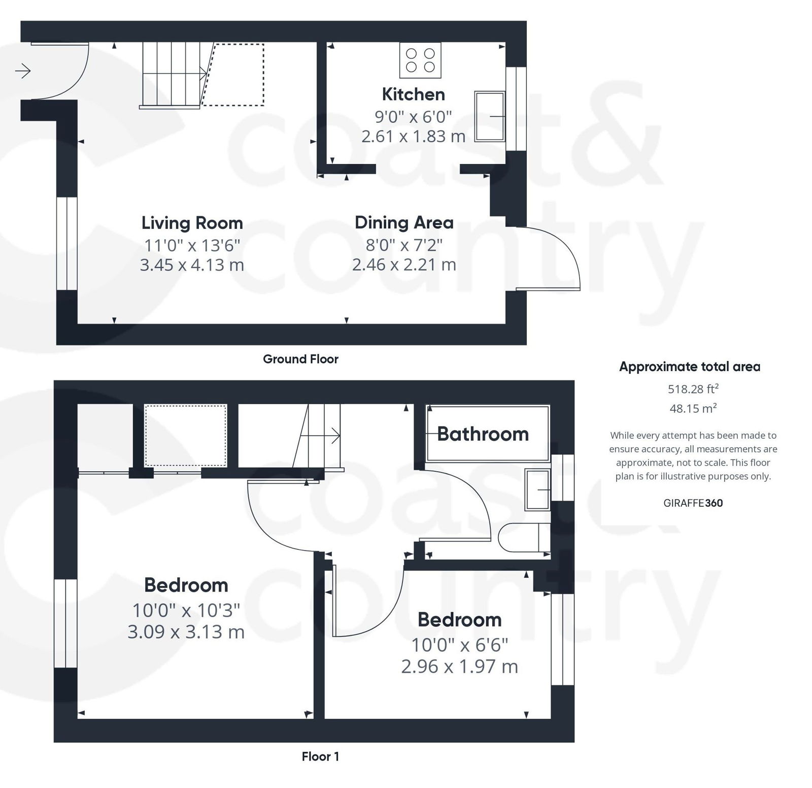 2 bed terraced house for sale in Lower Cannon Road, Newton Abbot - Property floorplan