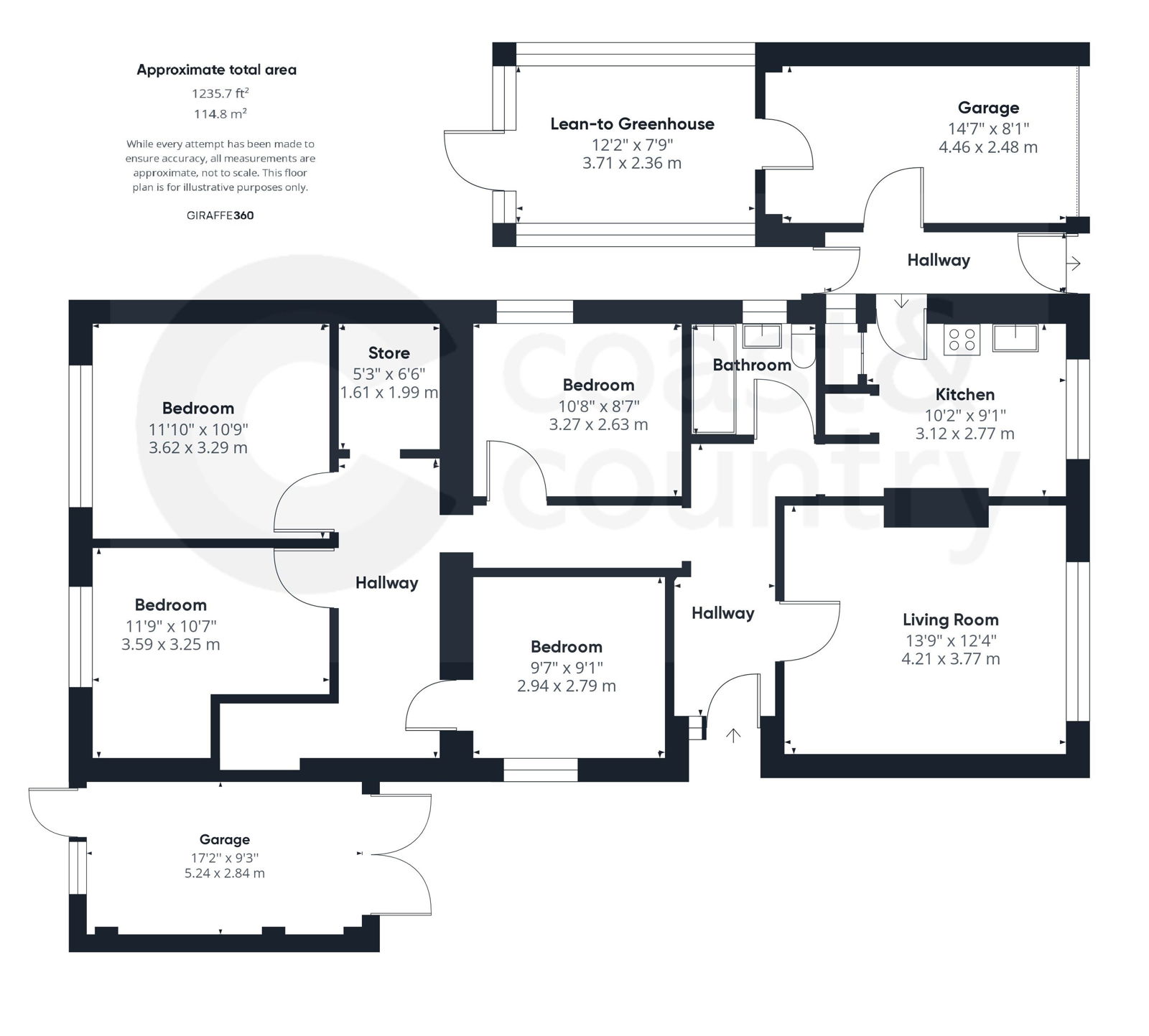 4 bed bungalow for sale in Clarendon Road, Newton Abbot - Property floorplan