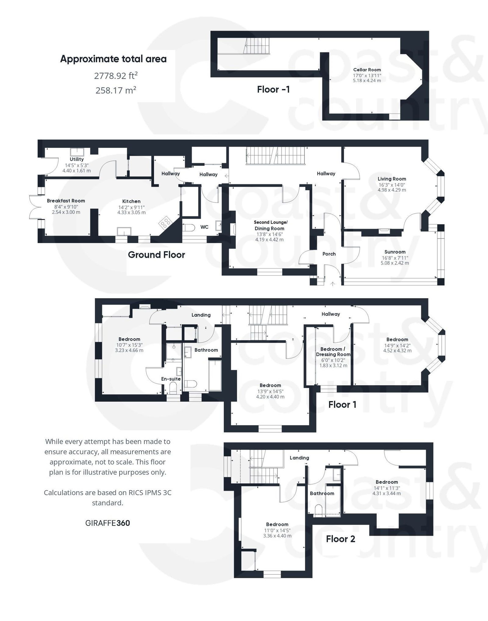 6 bed semi-detached house for sale in Keyberry Park, Newton Abbot - Property floorplan