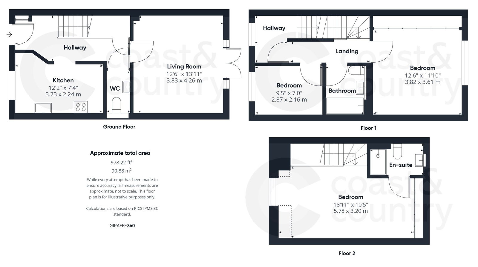 3 bed semi-detached house for sale, Newton Abbot - Property floorplan