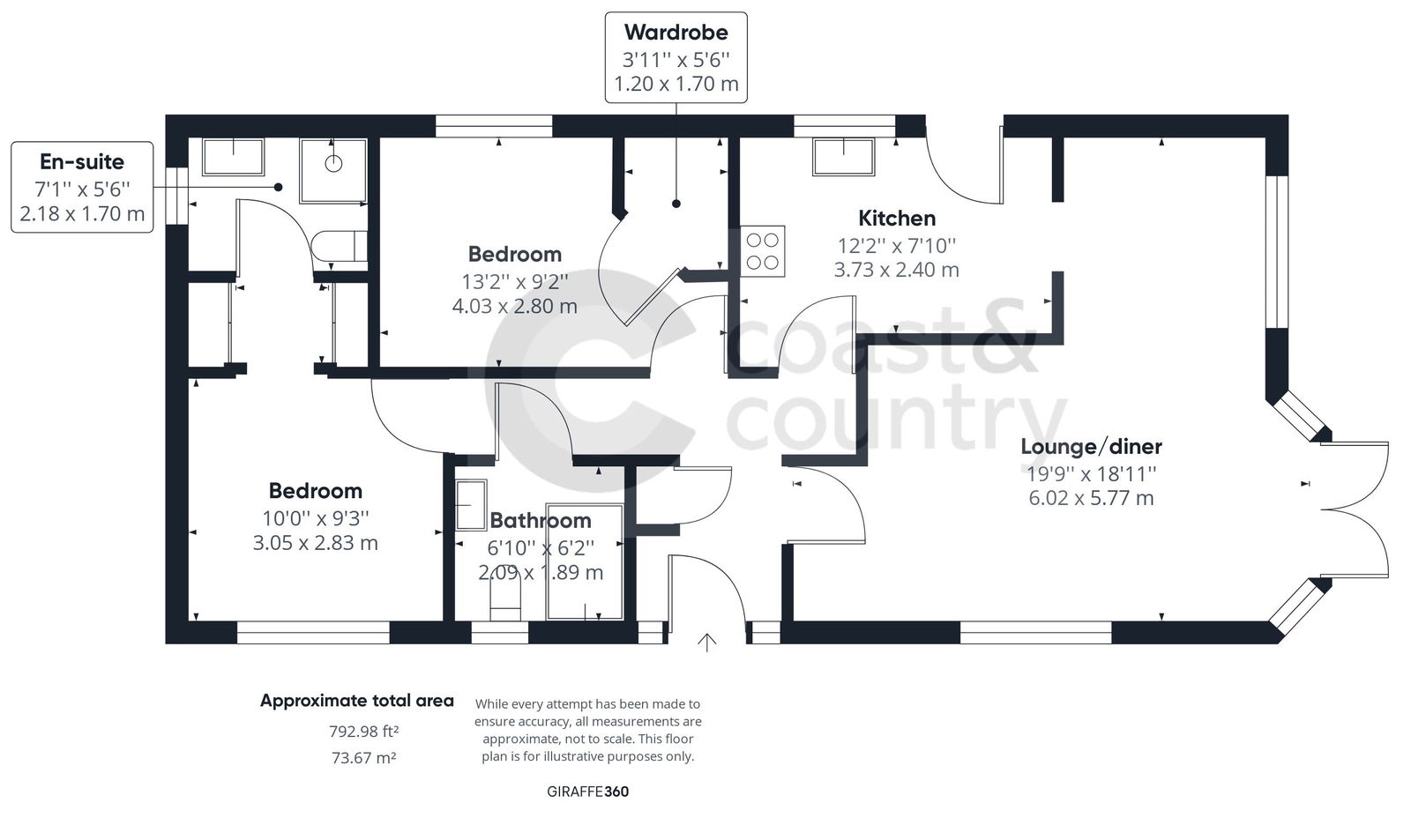 2 bed mobile home for sale in Pottery Road, Newton Abbot - Property floorplan