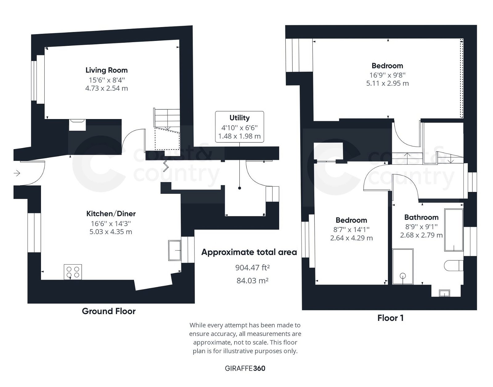 2 bed terraced house for sale, Newton Abbot - Property floorplan