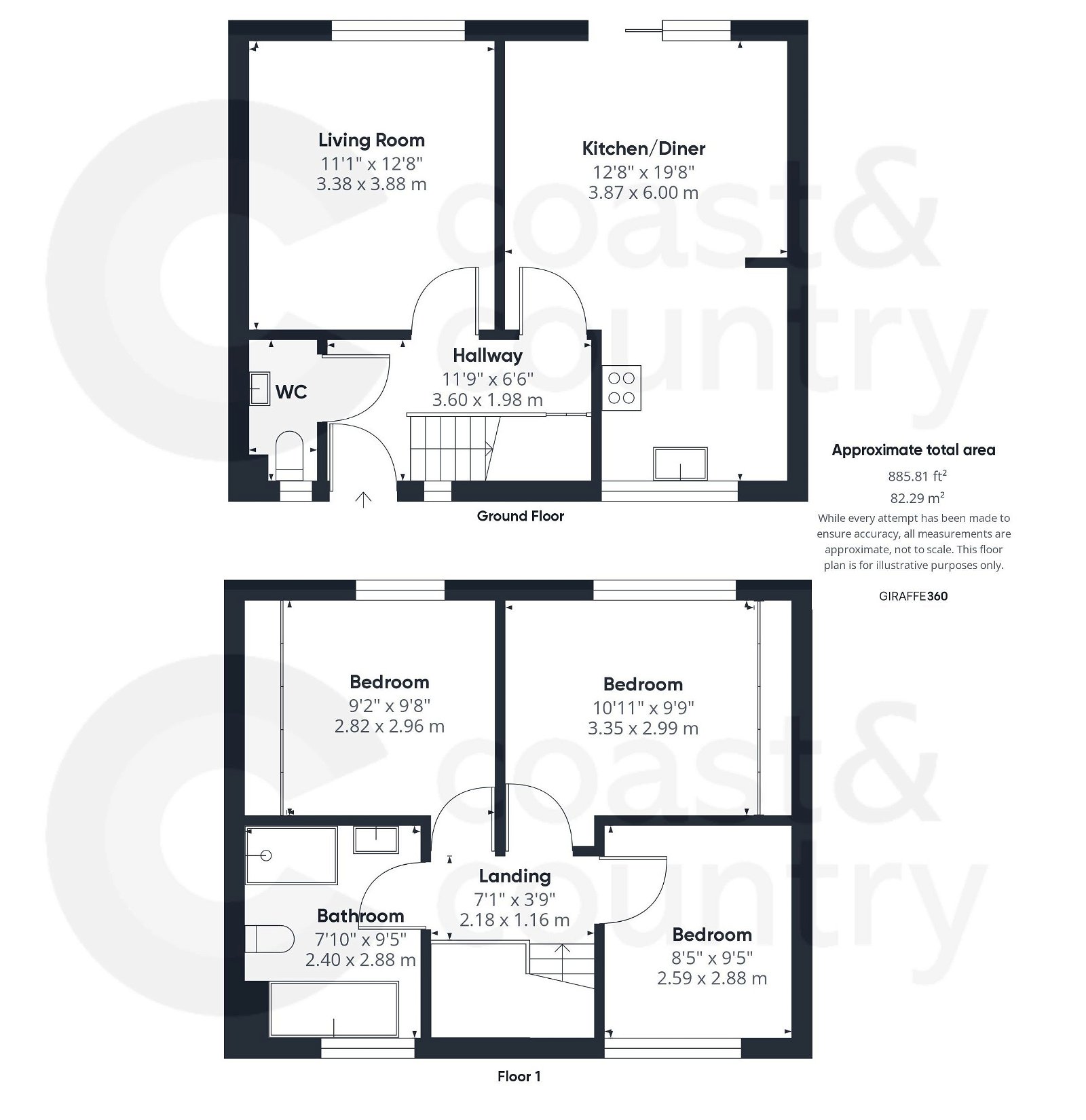 3 bed semi-detached house for sale in Reynell Avenue, Newton Abbot - Property floorplan