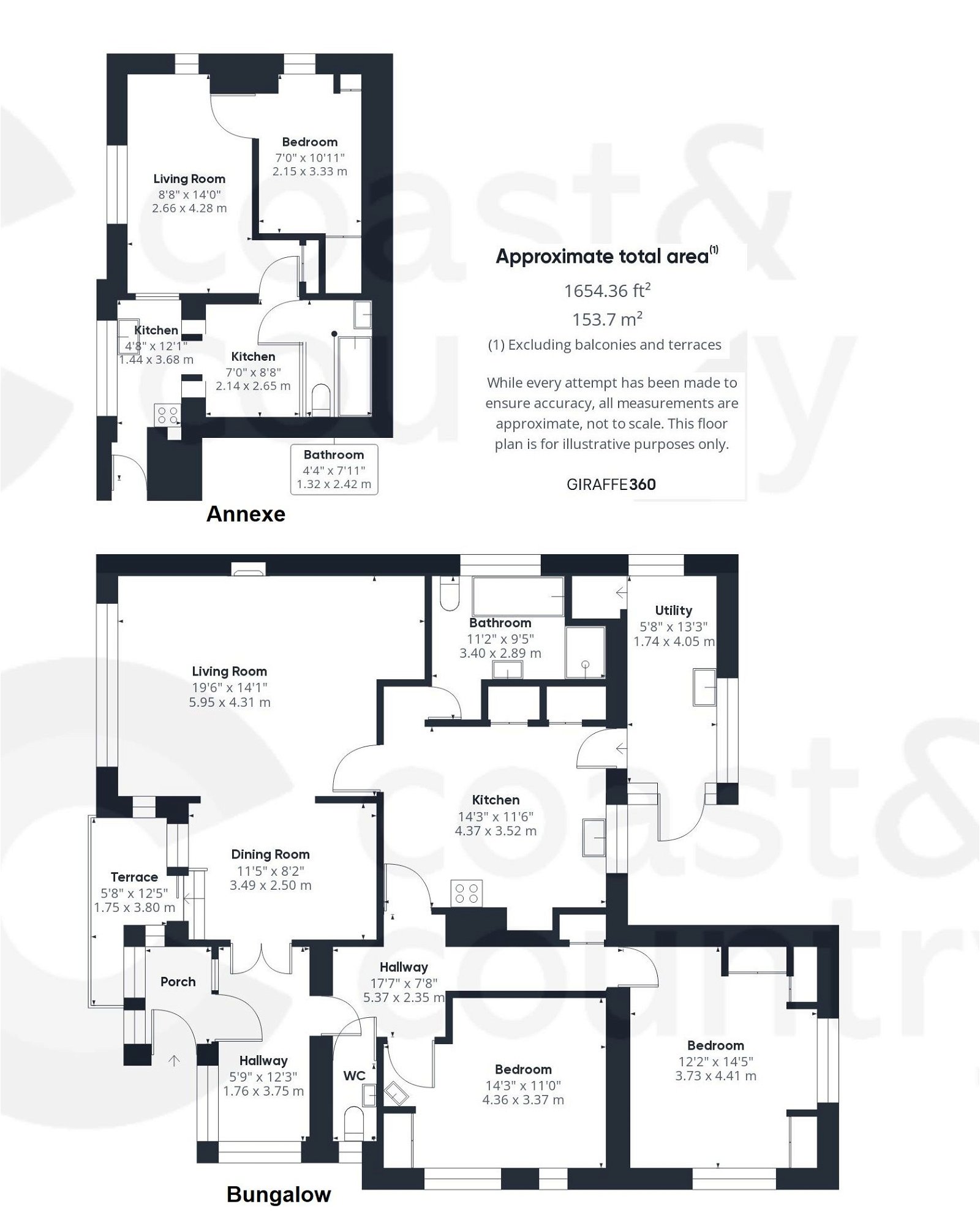 2 bed bungalow for sale in Mount Pleasant Road, Newton Abbot - Property floorplan