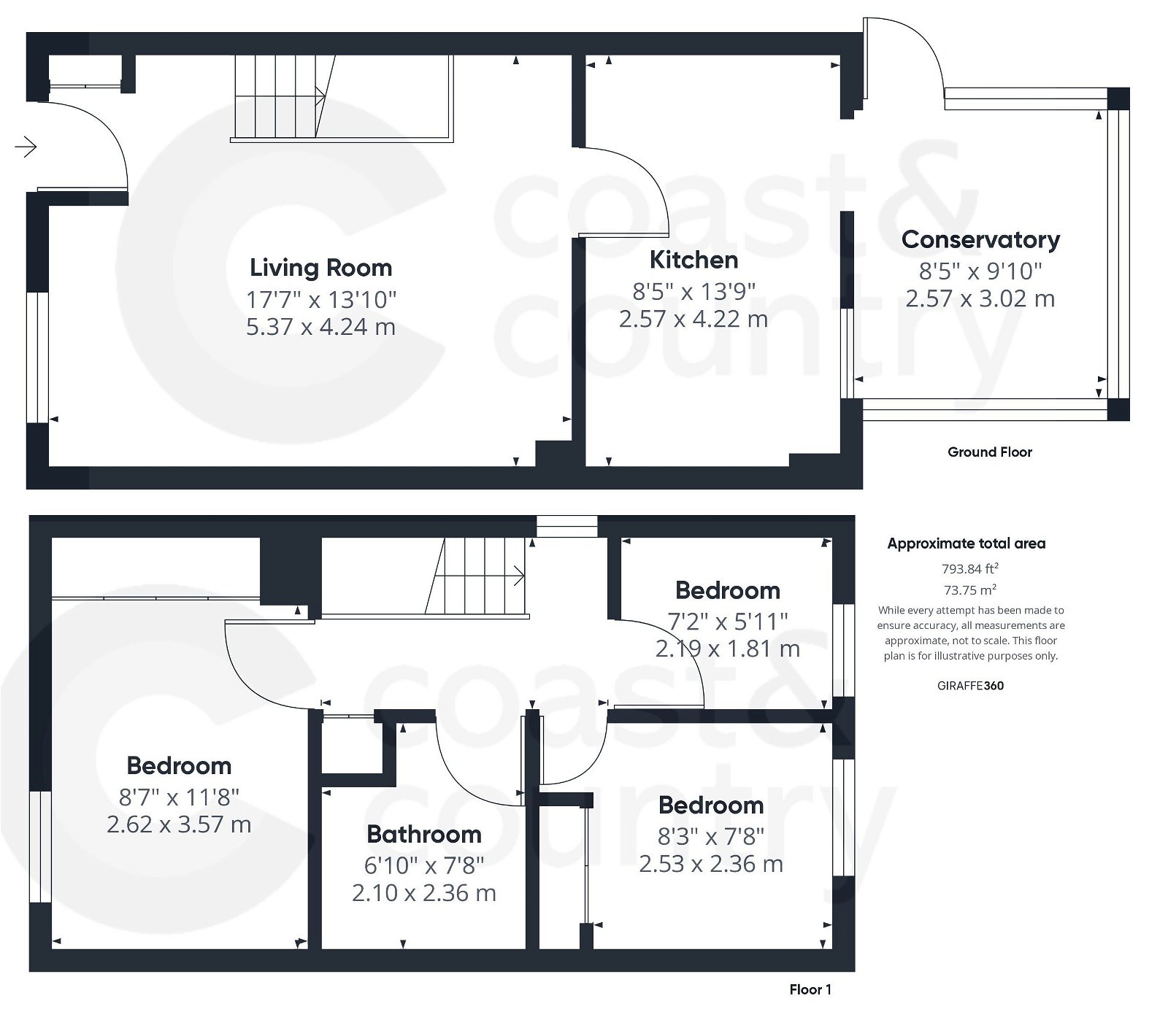 3 bed end of terrace house for sale in Valley Path, Newton Abbot - Property floorplan