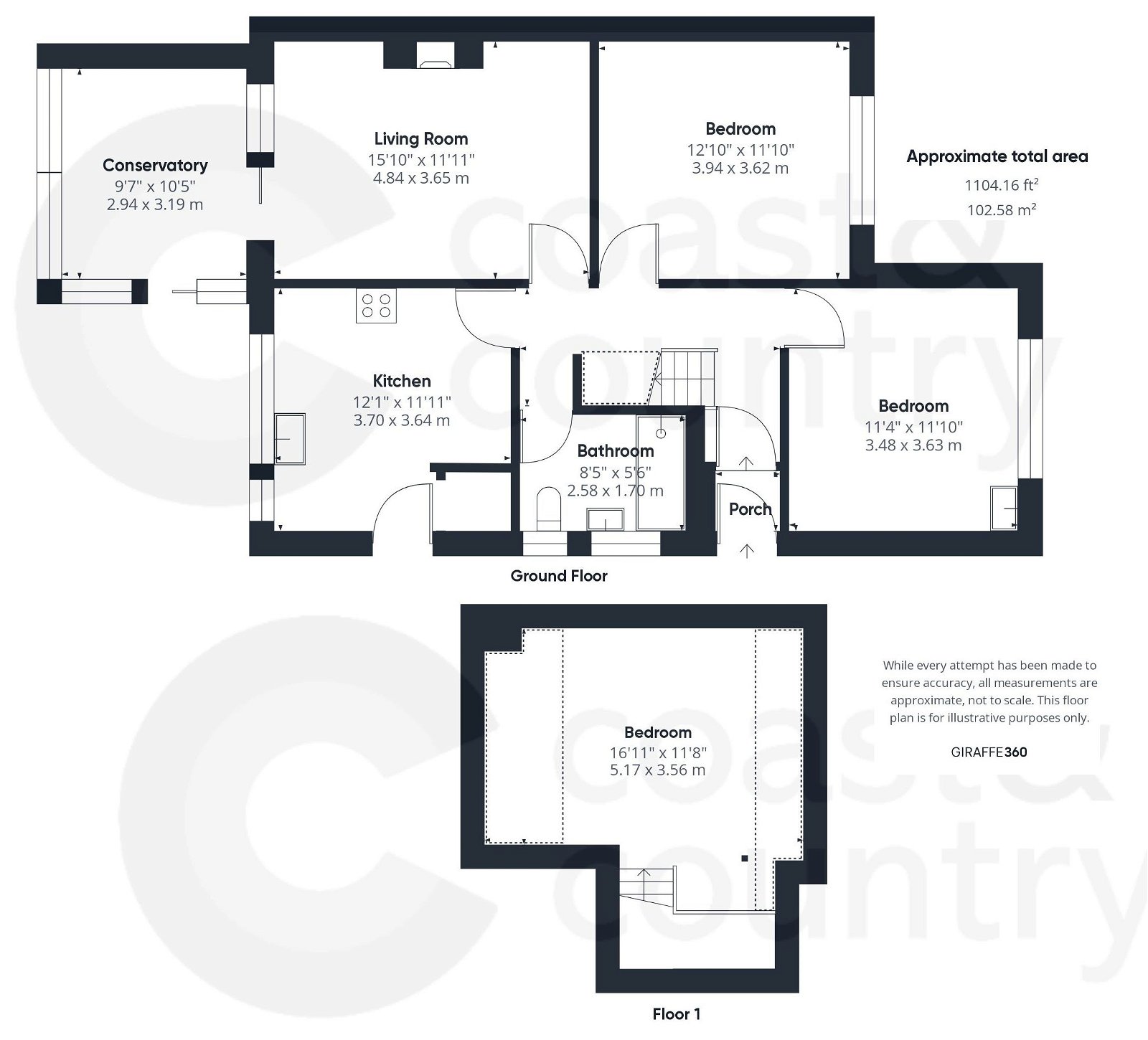 3 bed semi-detached bungalow for sale in Manor Close, Newton Abbot - Property floorplan