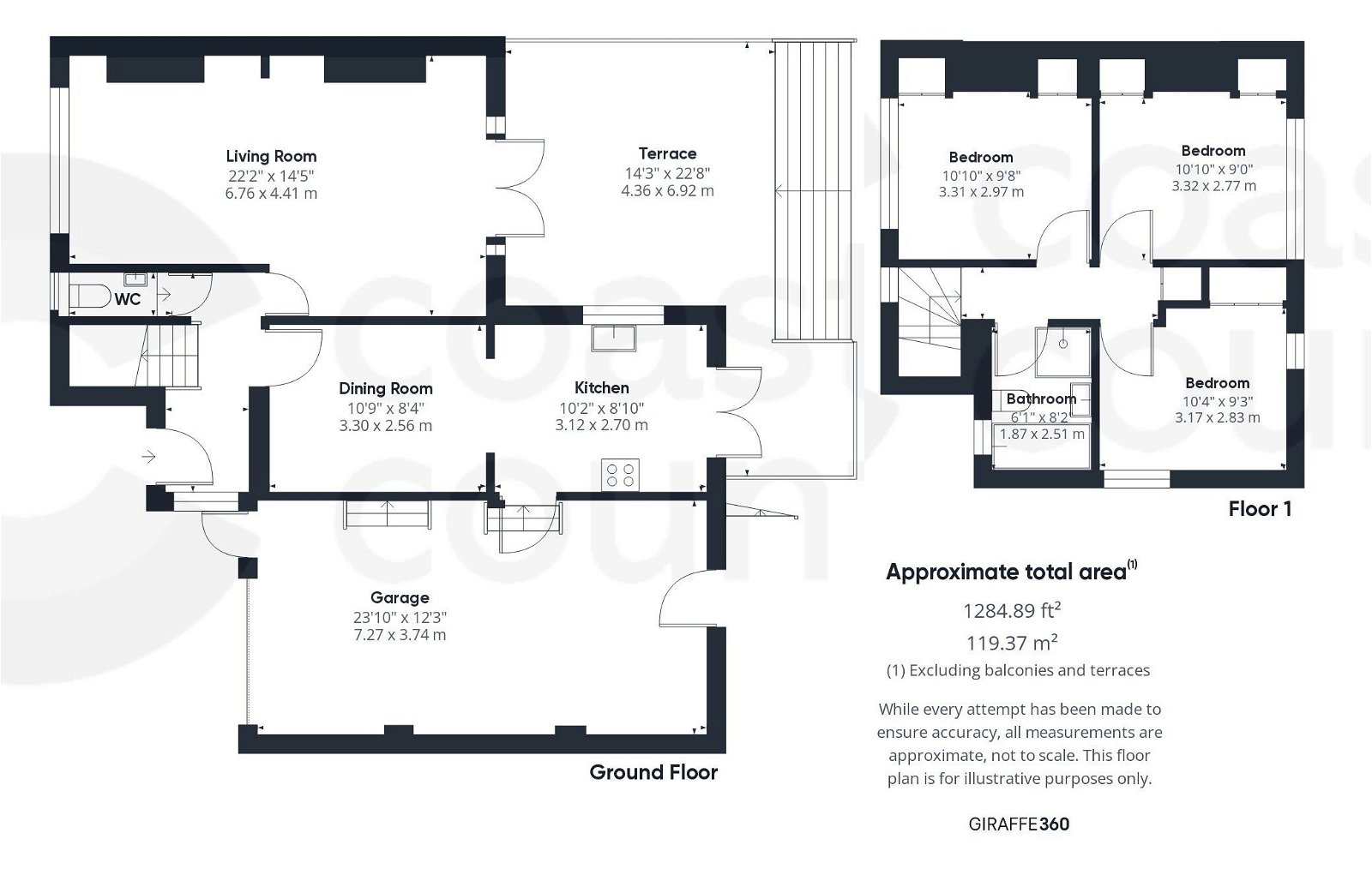 3 bed semi-detached house for sale in Park Road, Newton Abbot - Property floorplan