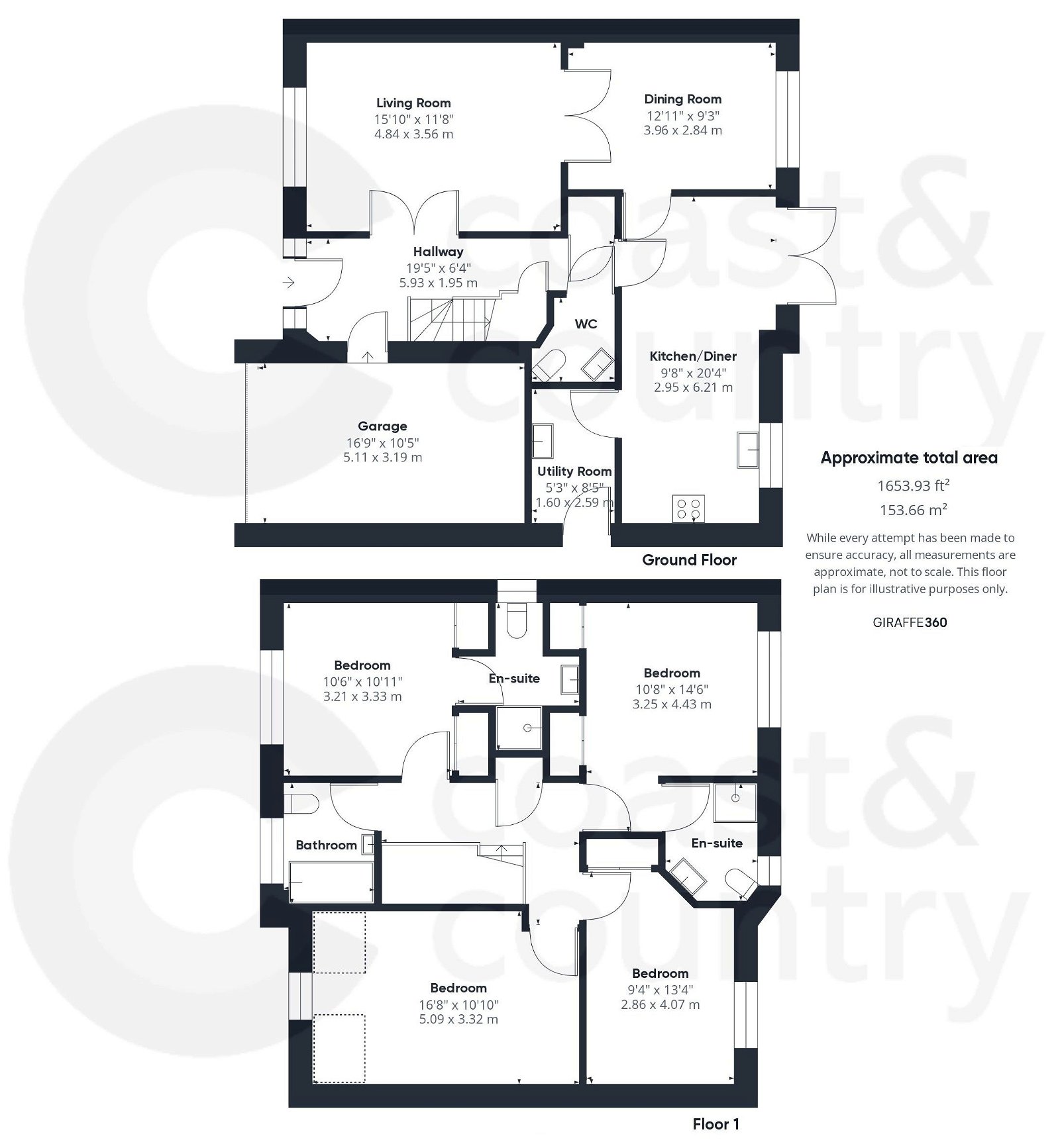 4 bed detached house for sale in Tors View, Newton Abbot - Property floorplan