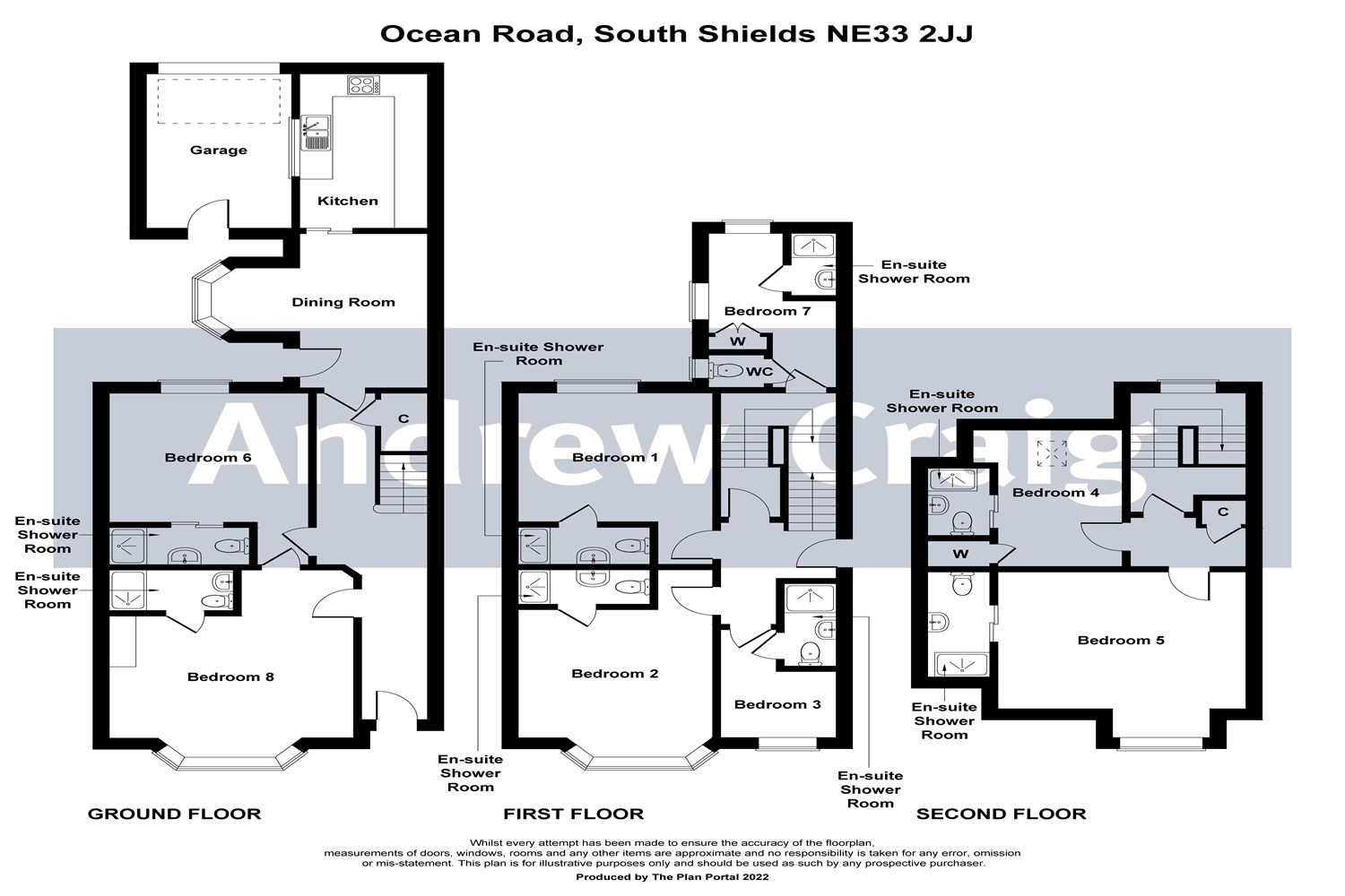 8 bed house for sale in Ocean Road, South Shields - Property floorplan