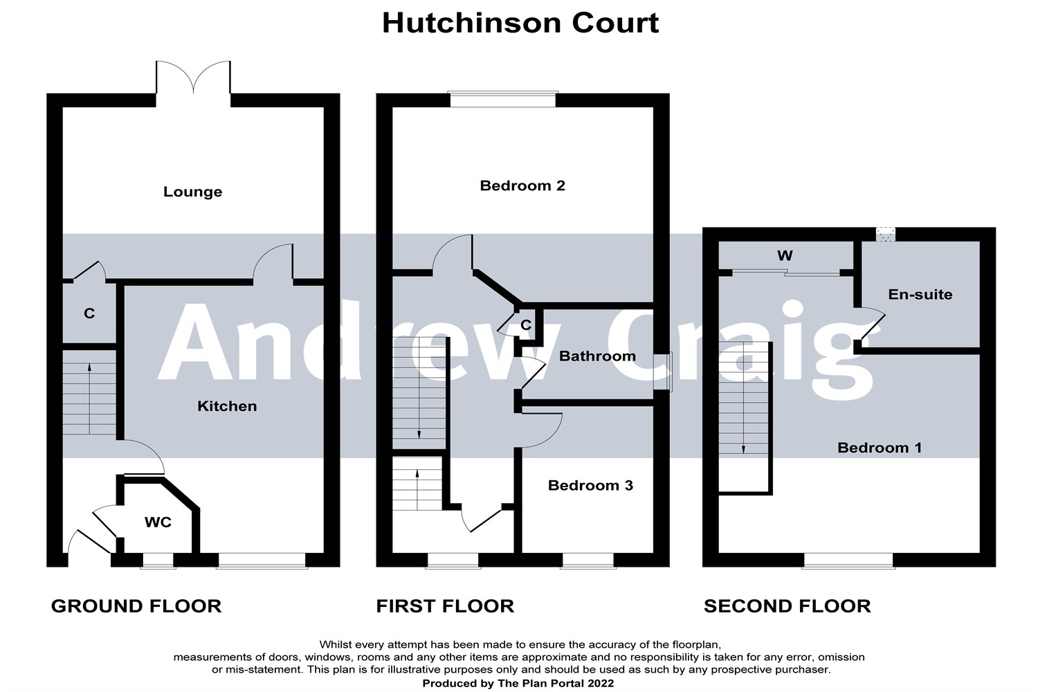 3 bed end of terraced town house for sale in Hutchinson Court, Newcastle Upon Tyne - Property floorplan