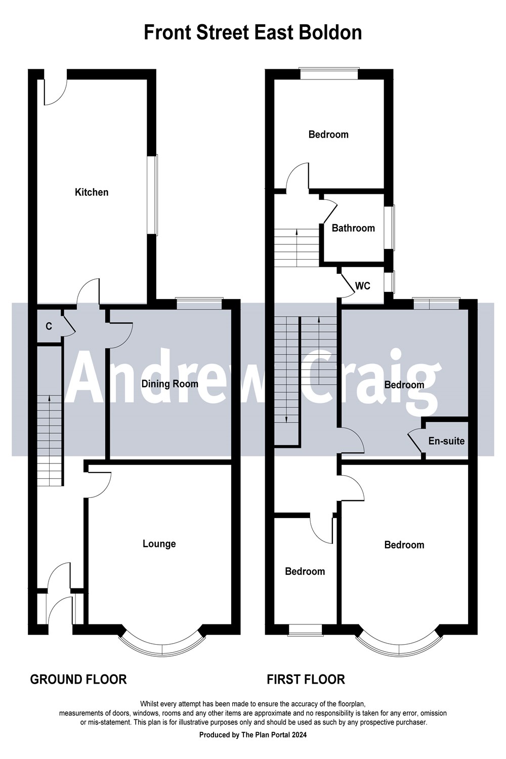 4 bed house for sale in Front Street, East Boldon - Property floorplan