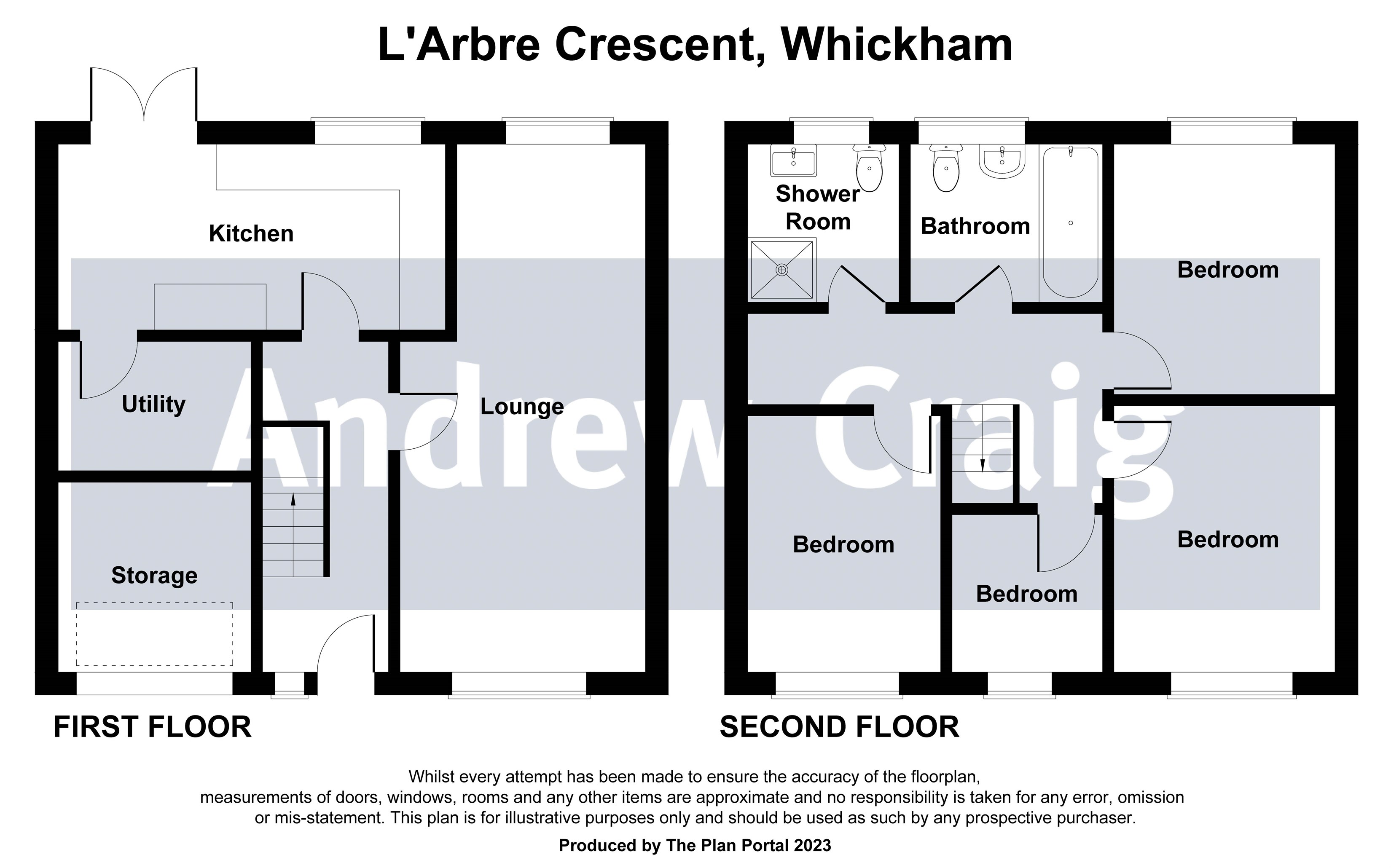 4 bed detached house for sale in L'Arbre Crescent, Whickham - Property floorplan