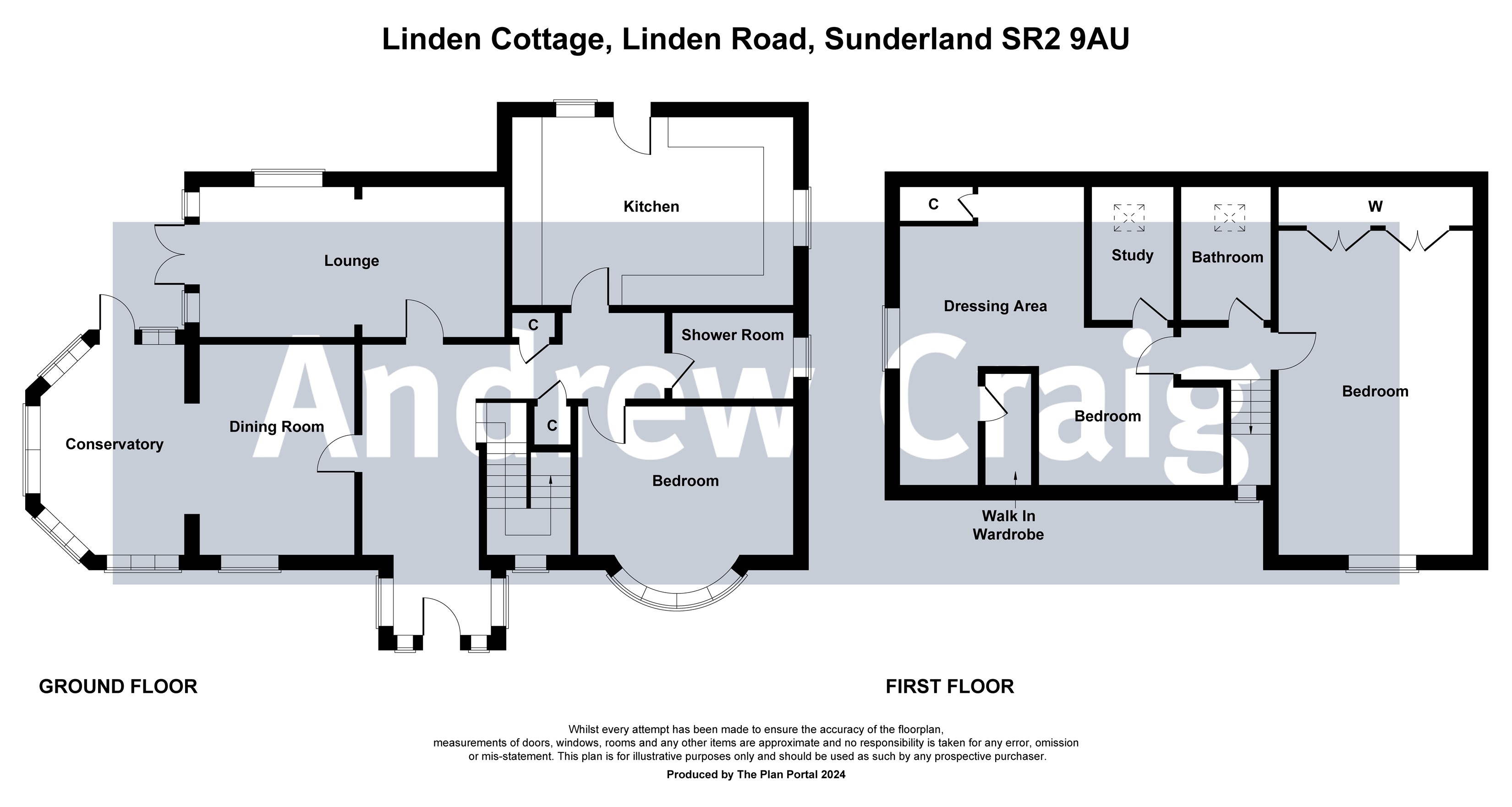 3 bed detached cottage for sale in Linden Road, Sunderland - Property floorplan