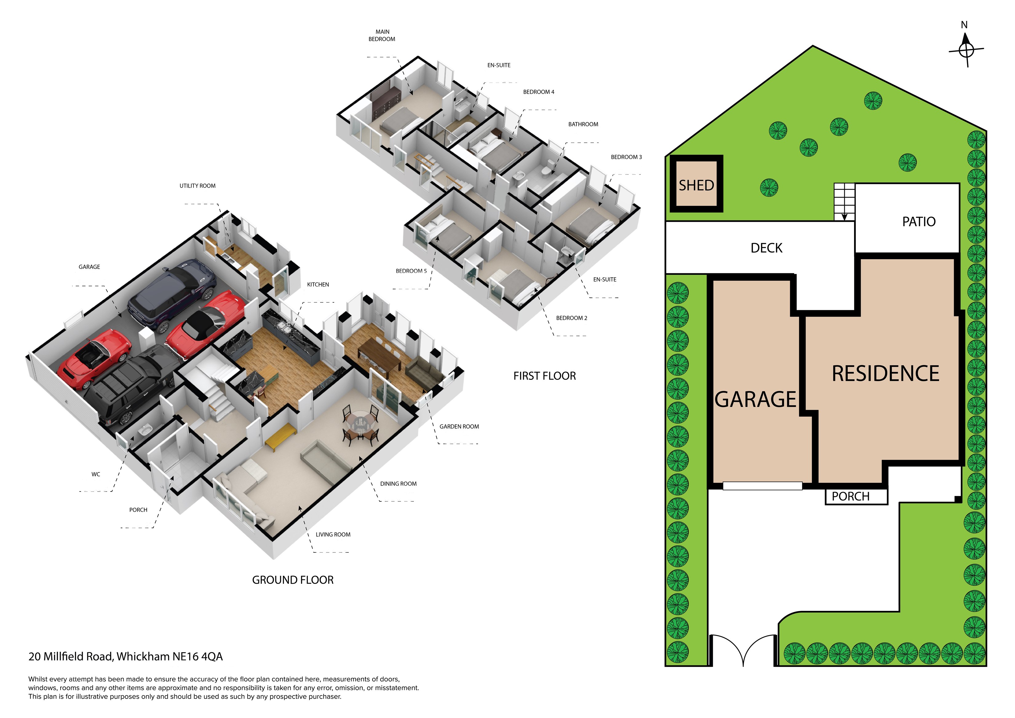 5 bed detached house for sale in Millfield Road, Whickham - Property floorplan