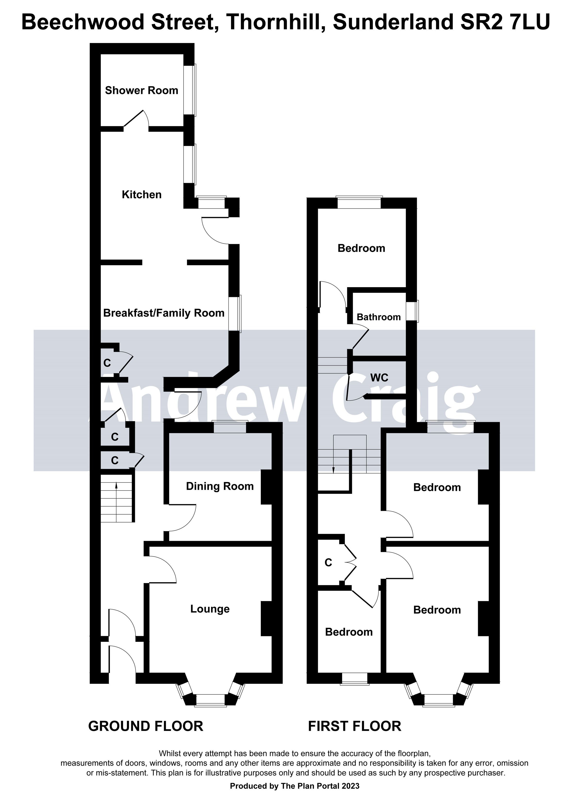 4 bed house for sale in Beechwood Street, Sunderland - Property floorplan