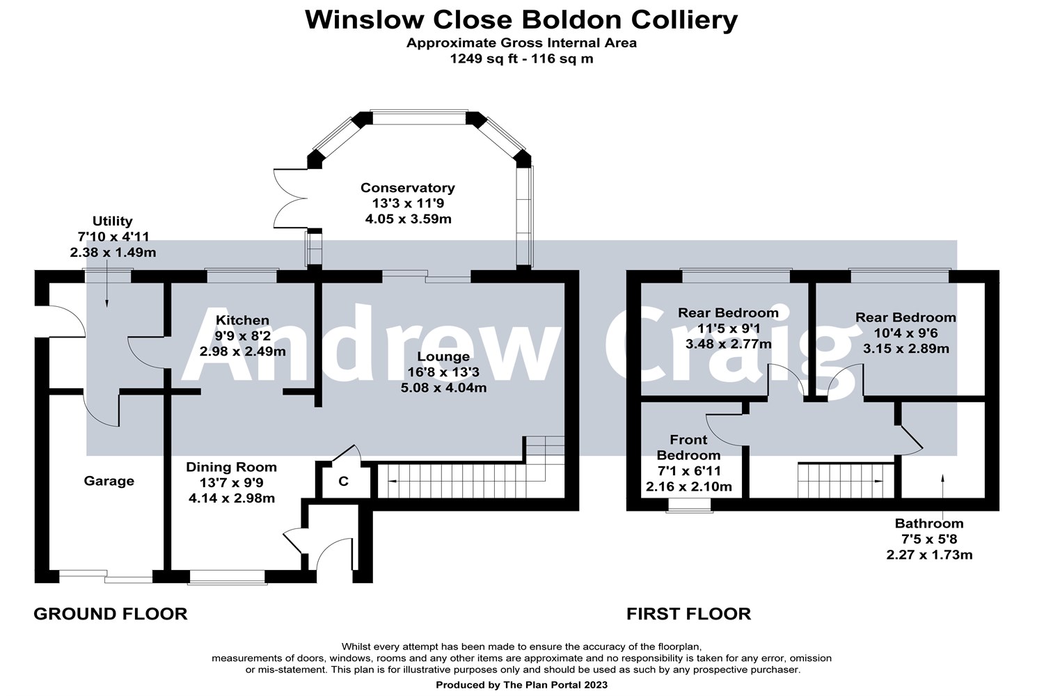 3 bed detached house for sale in The Cotswolds, Boldon Colliery - Property floorplan