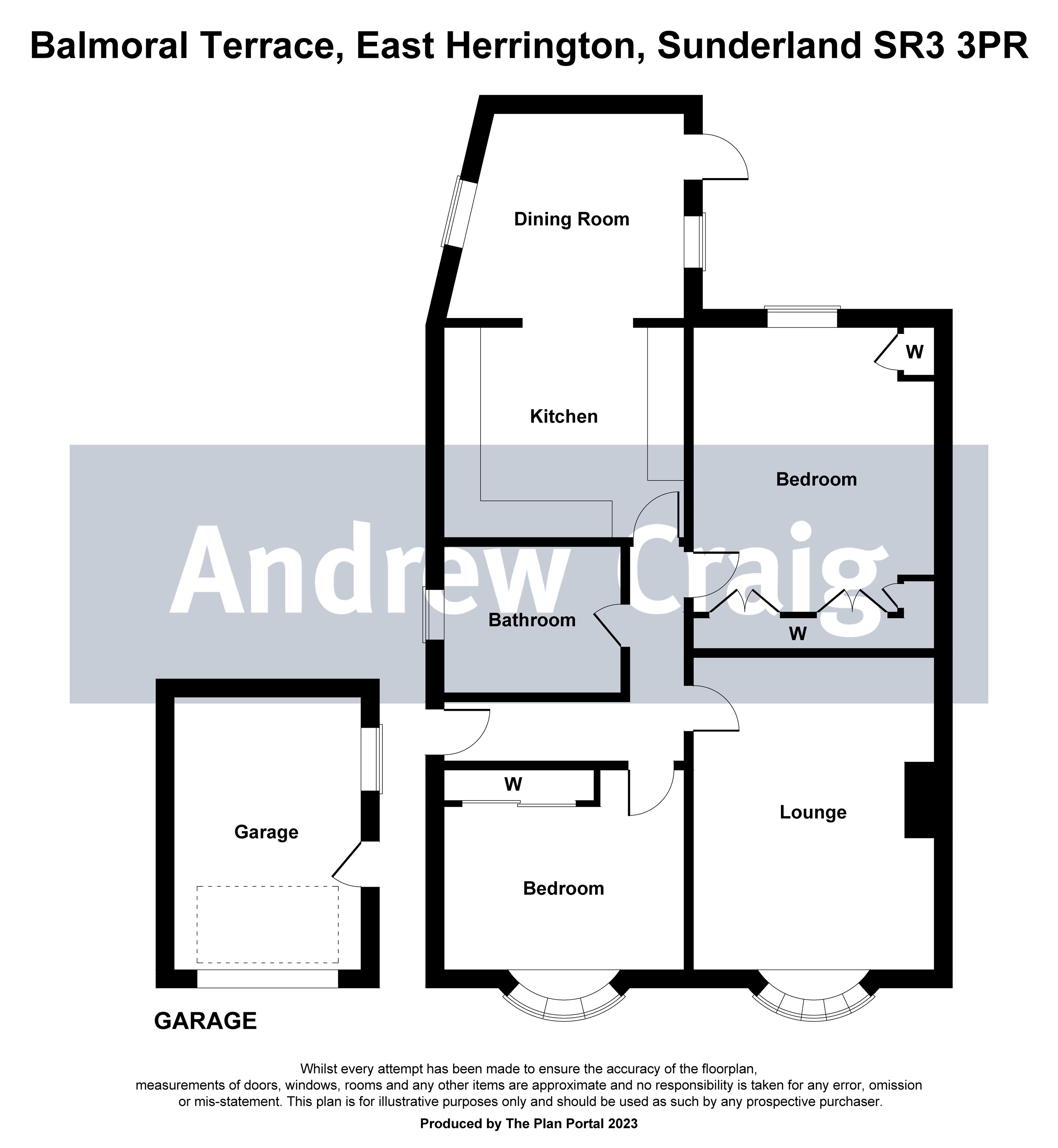 2 bed semi-detached bungalow for sale in East Herrington, Sunderland - Property floorplan
