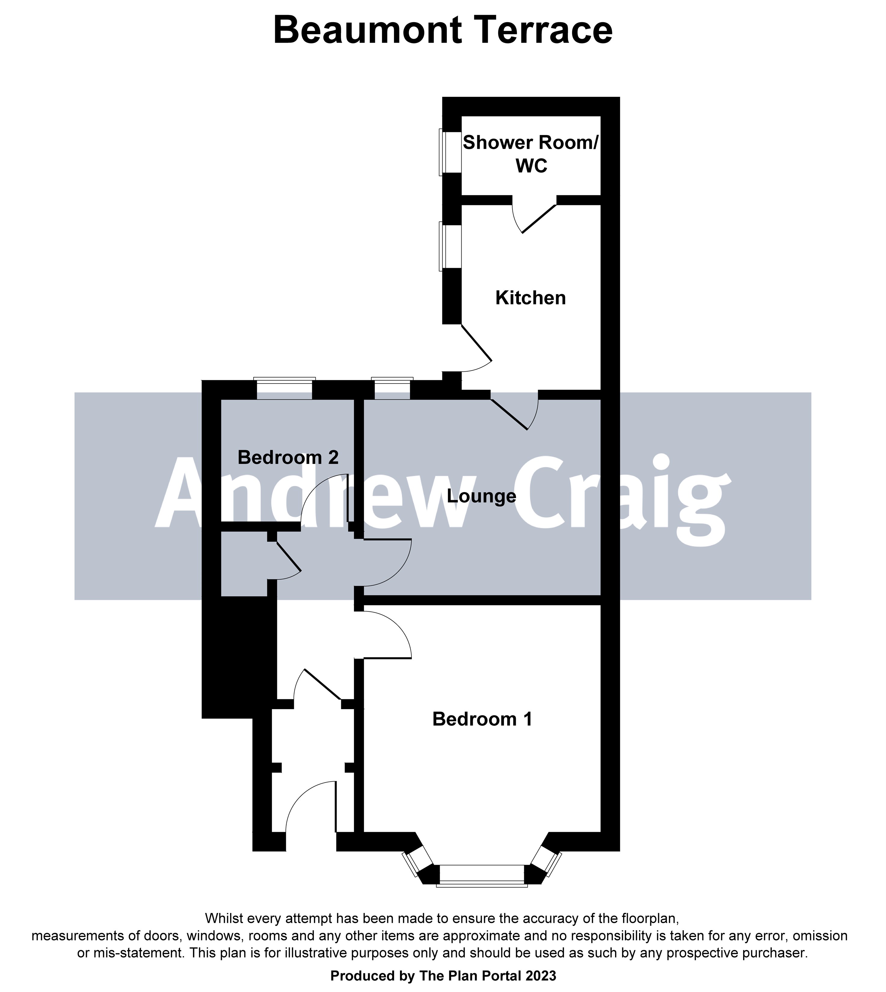 2 bed flat for sale in Beaumont Terrace, Gosforth - Property floorplan