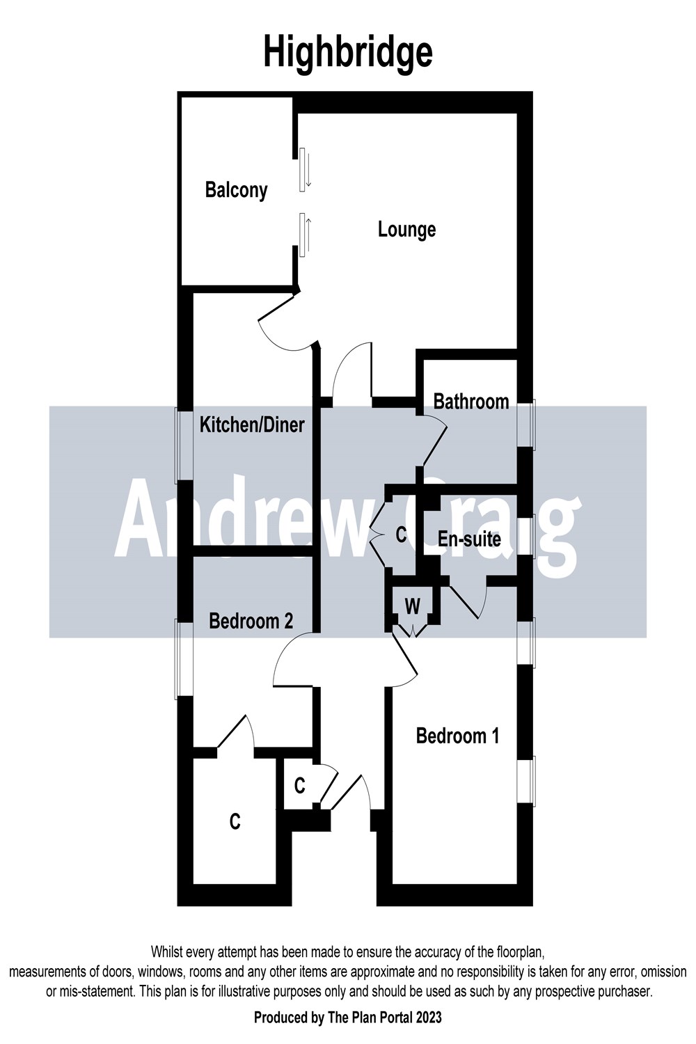 2 bed apartment for sale in Highbridge, Gosforth - Property floorplan