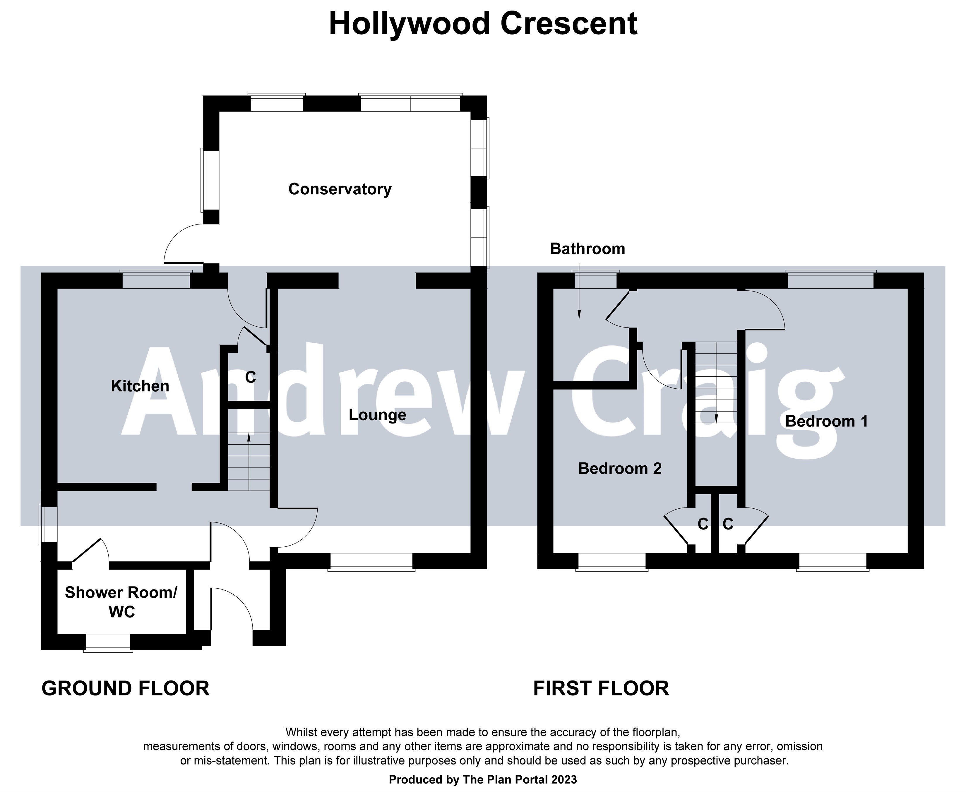 2 bed semi-detached house for sale in Hollywood Crescent, Gosforth - Property floorplan