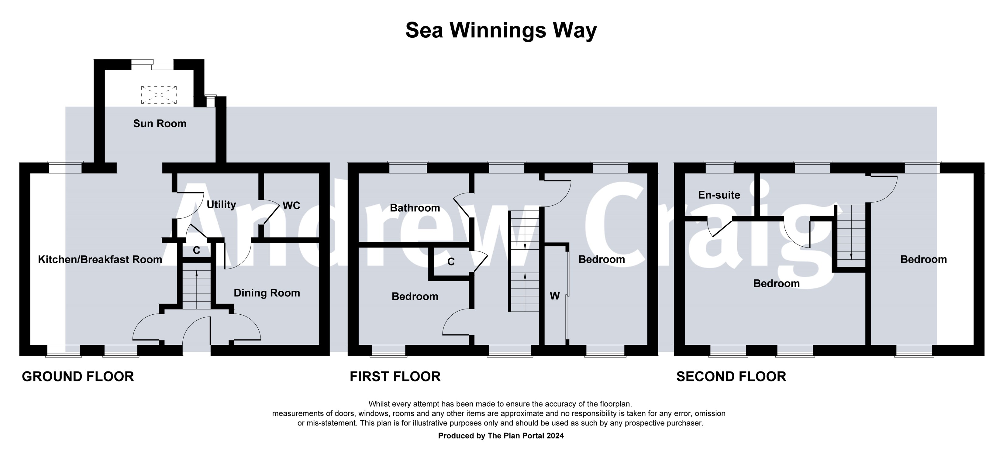 4 bed mid terraced town house for sale in Sea Winnings Way, South Shields - Property floorplan