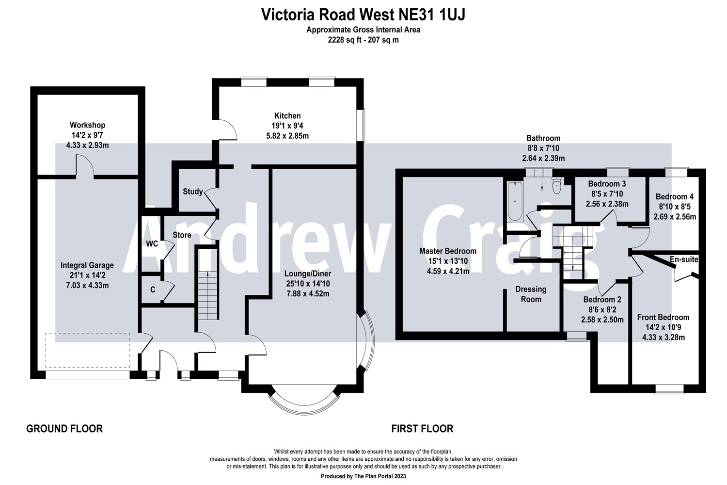 5 bed detached house for sale in Victoria Road West, Hebburn - Property floorplan