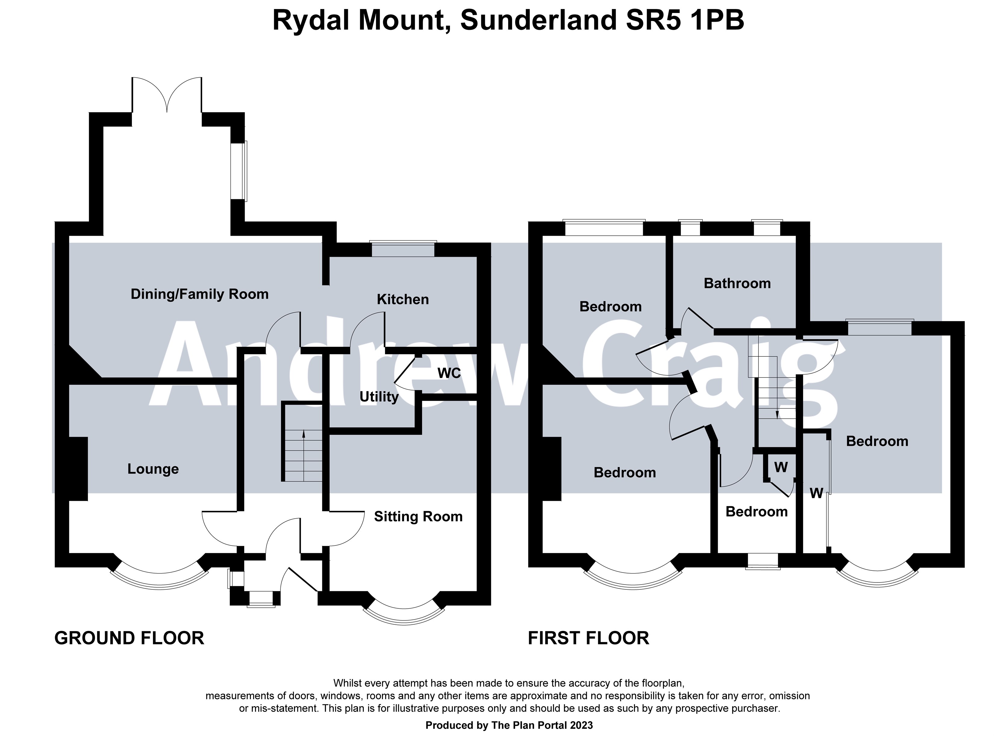 4 bed semi-detached house for sale in Fulwell, Sunderland - Property floorplan