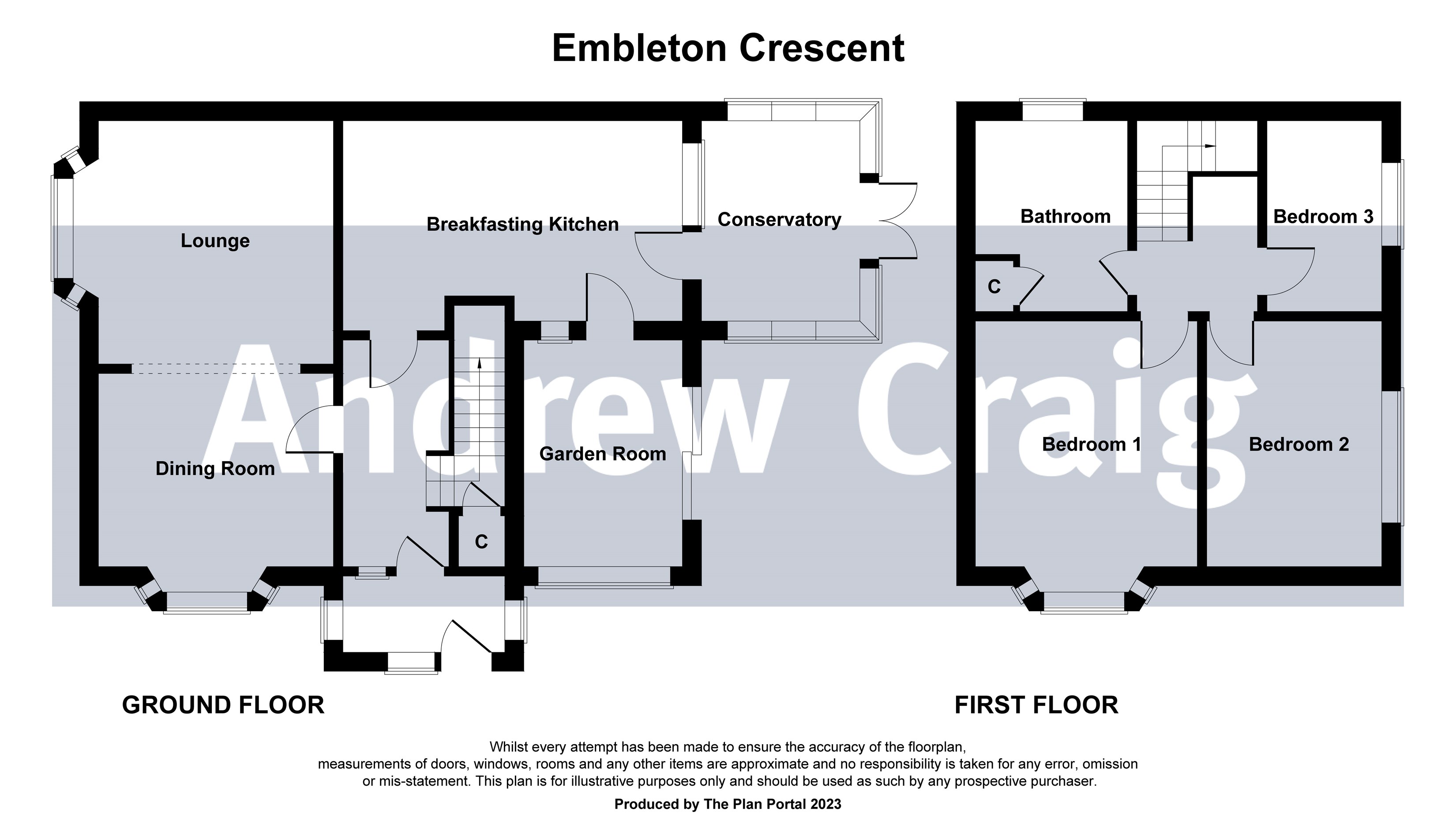 3 bed semi-detached house for sale in Embleton Crescent, North Shields - Property floorplan